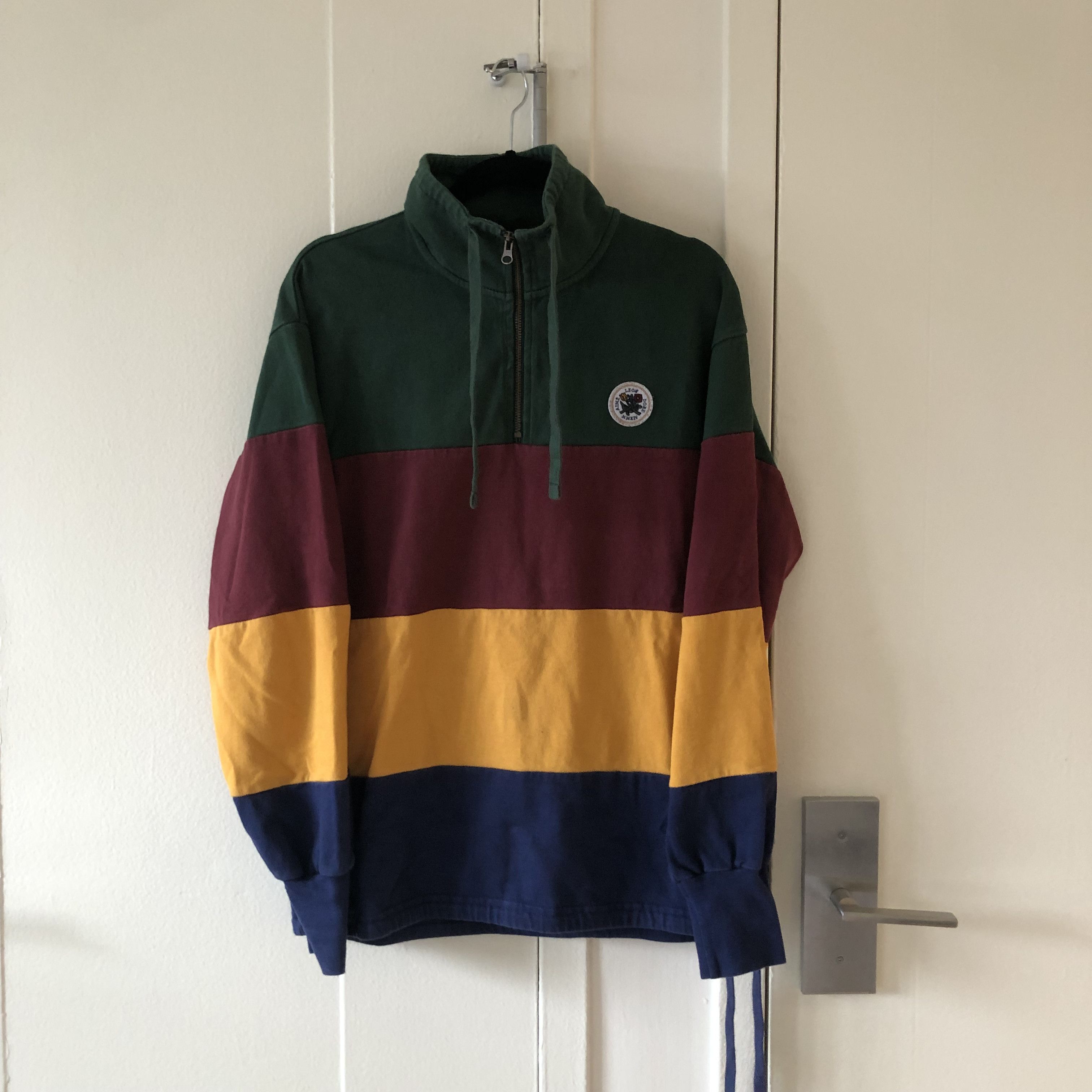 Aime Leon Dore Aime Leon Dore Striped Crest Logo Quarter Zip Size US S / EU 44-46 / 1 - 1 Thumbnail