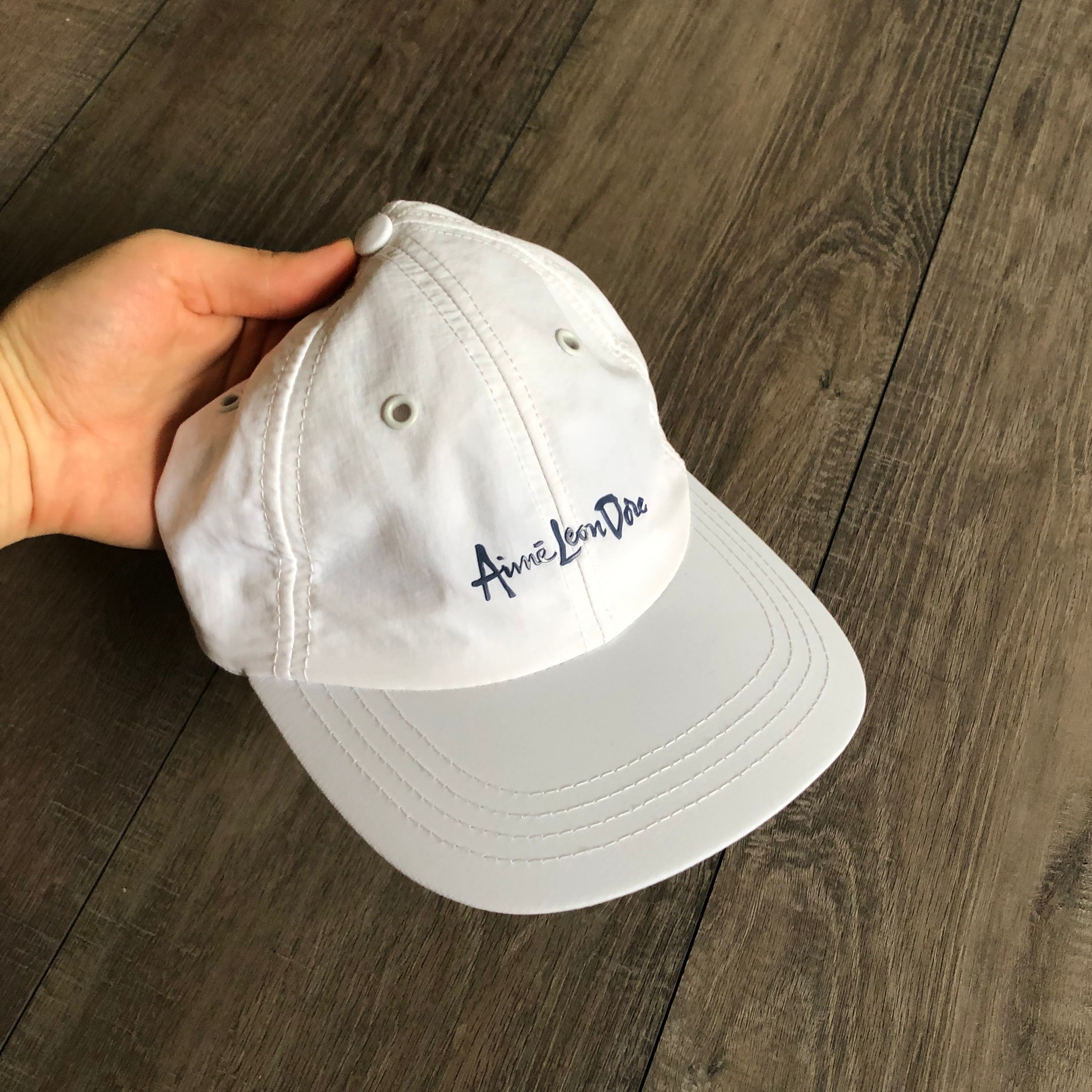 Pre-owned Aimé Leon Dore Brush Stroke Logo Hat In White