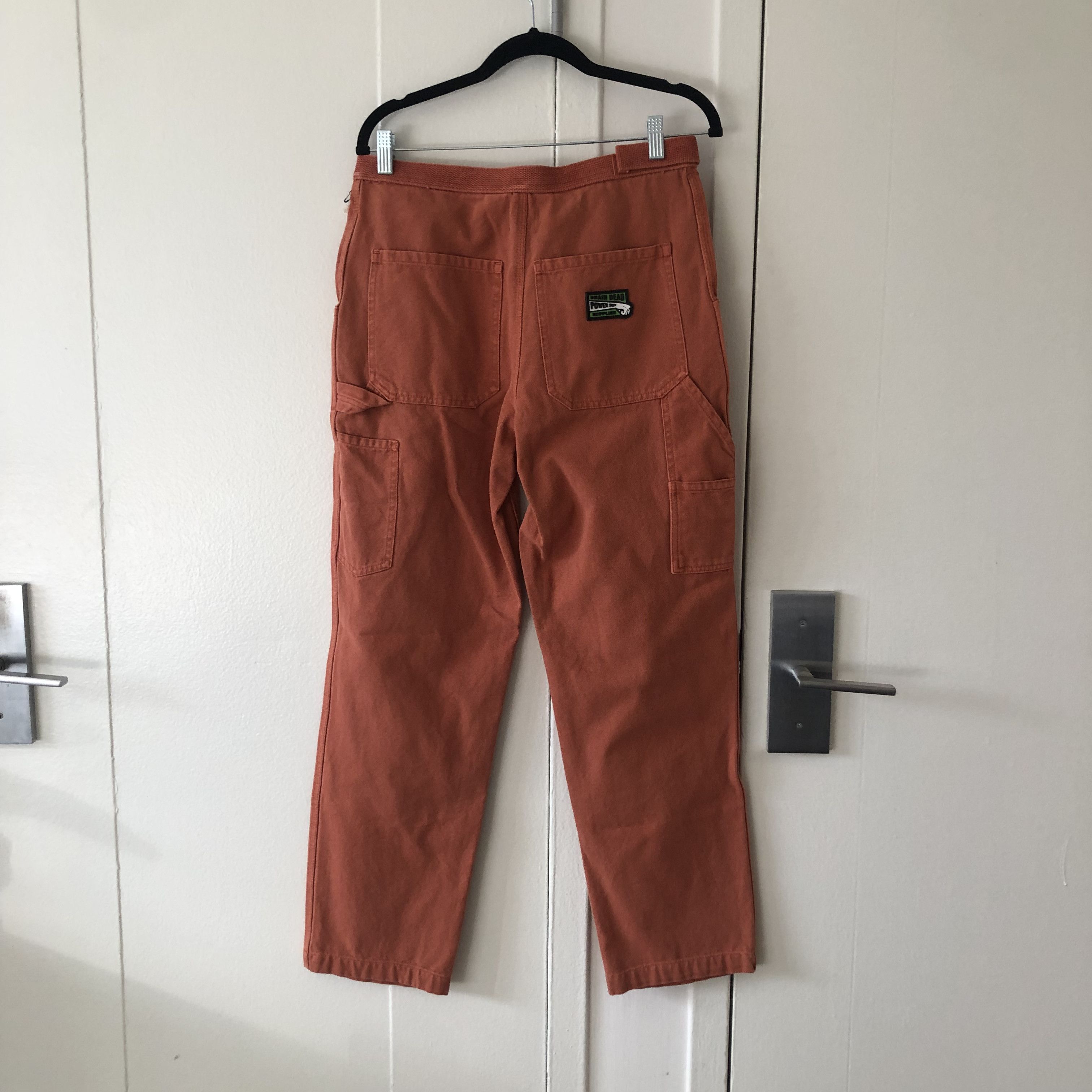 image of Brain Dead Power Fist Work Pants in Burnt Orange, Men's (Size 30)