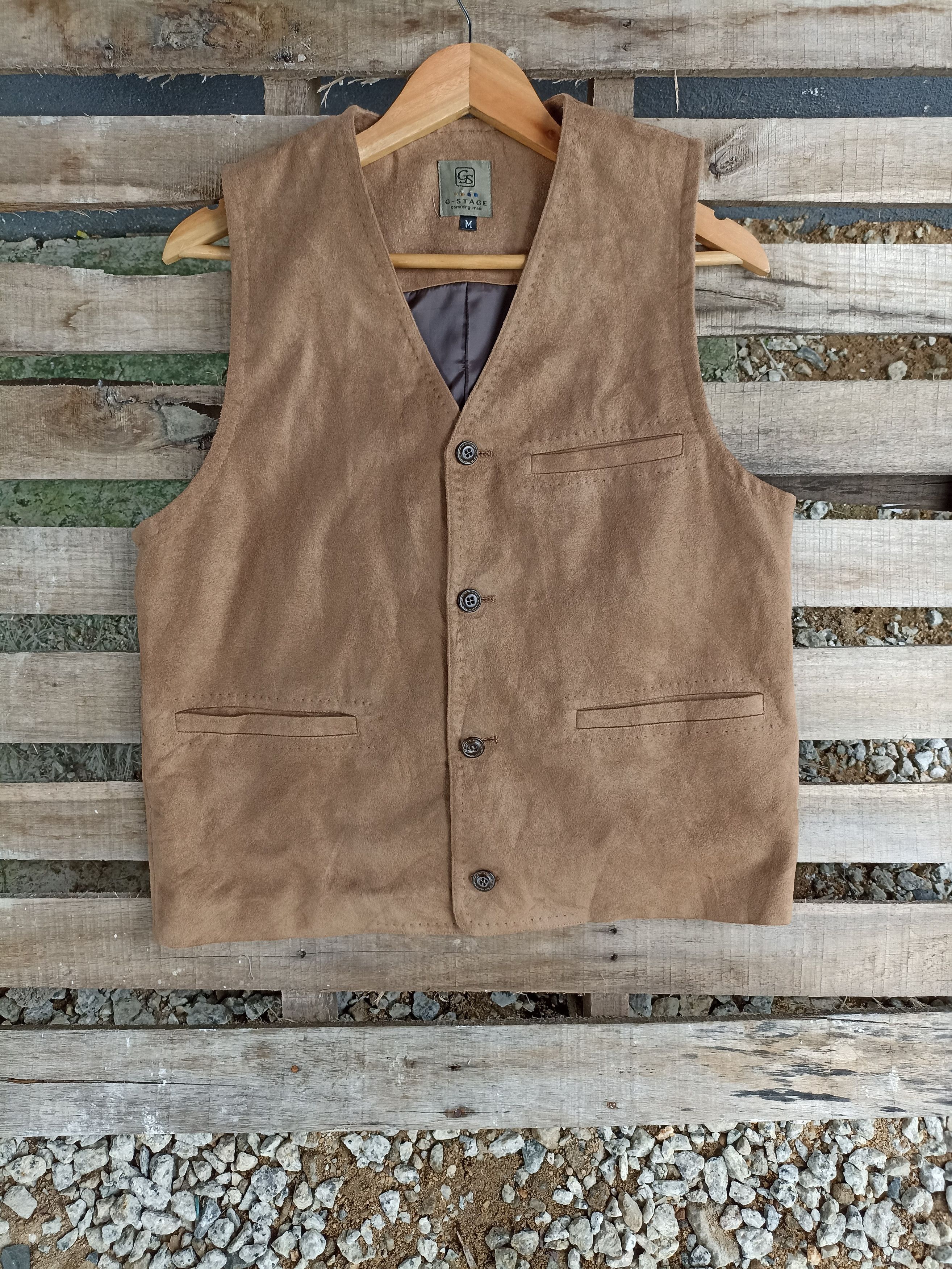 Japanese Brand × Vintage Vintage G stage faux suede vest Size US M / EU 48-50 / 2 - 2 Thumbnail