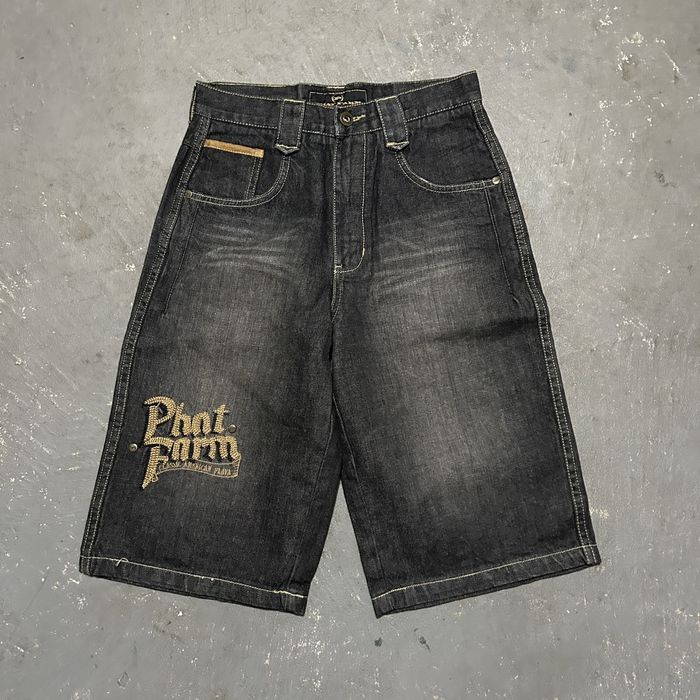 Vintage Crazy vintage y2k Phat farm baggy faded black jorts shorts ...