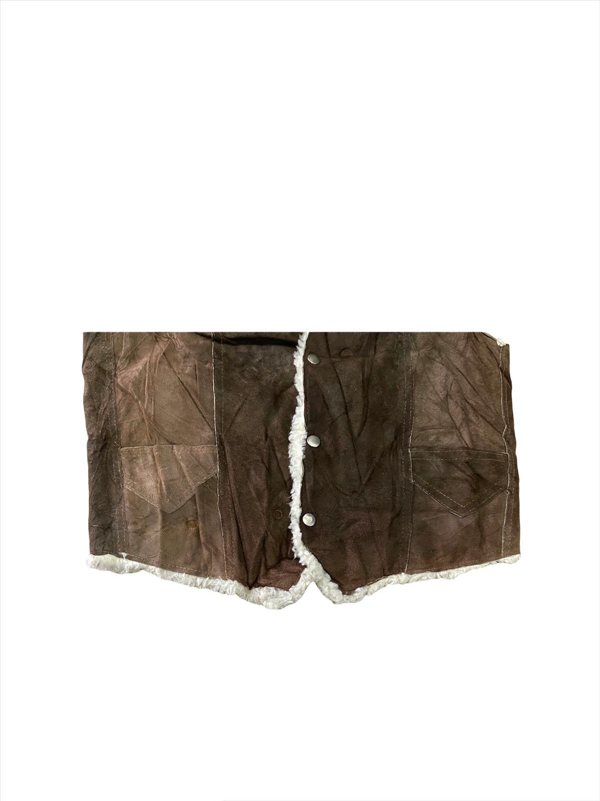 Leather Faur Fur Patchwork Leather Vest Size US M / EU 48-50 / 2 - 5 Thumbnail