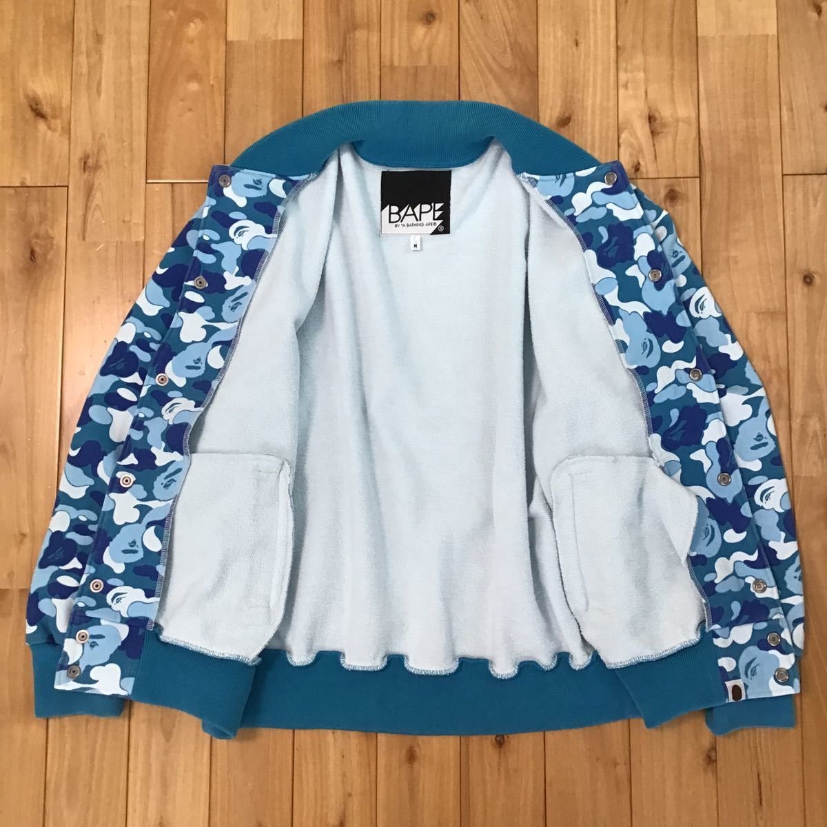 Bape BAPE ABC camo blue sweat varsity jacket bomber Size US M / EU 48-50 / 2 - 3 Thumbnail
