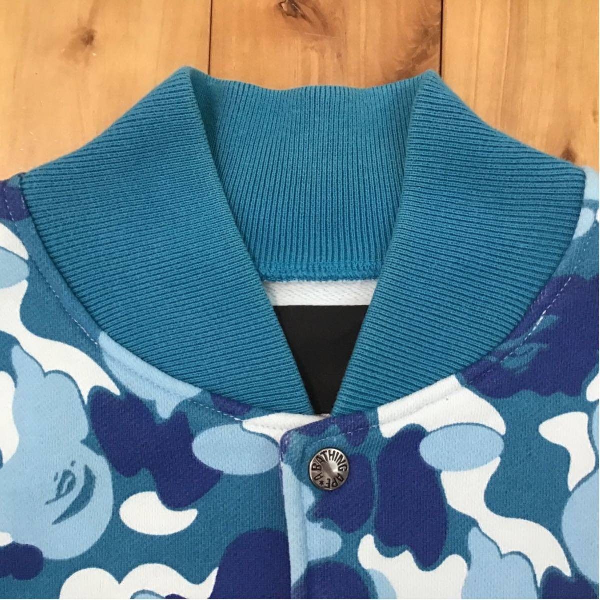 Bape BAPE ABC camo blue sweat varsity jacket bomber Size US M / EU 48-50 / 2 - 4 Thumbnail