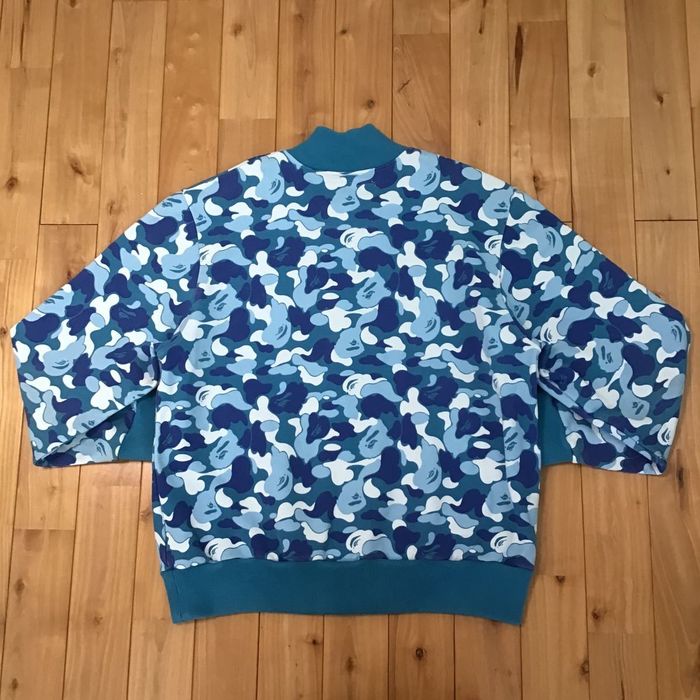 Bape BAPE ABC camo blue sweat varsity jacket bomber | Grailed