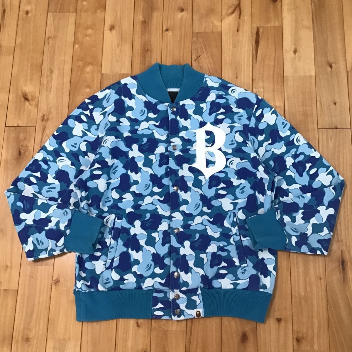 Bape camo varsity store jacket