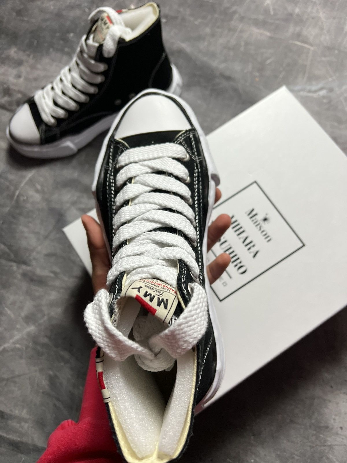 Maison MIHARA YASUHIRO Maison Mihara Yasuhiro OG Sole High Top Black Size US 6 / EU 39 - 4 Thumbnail
