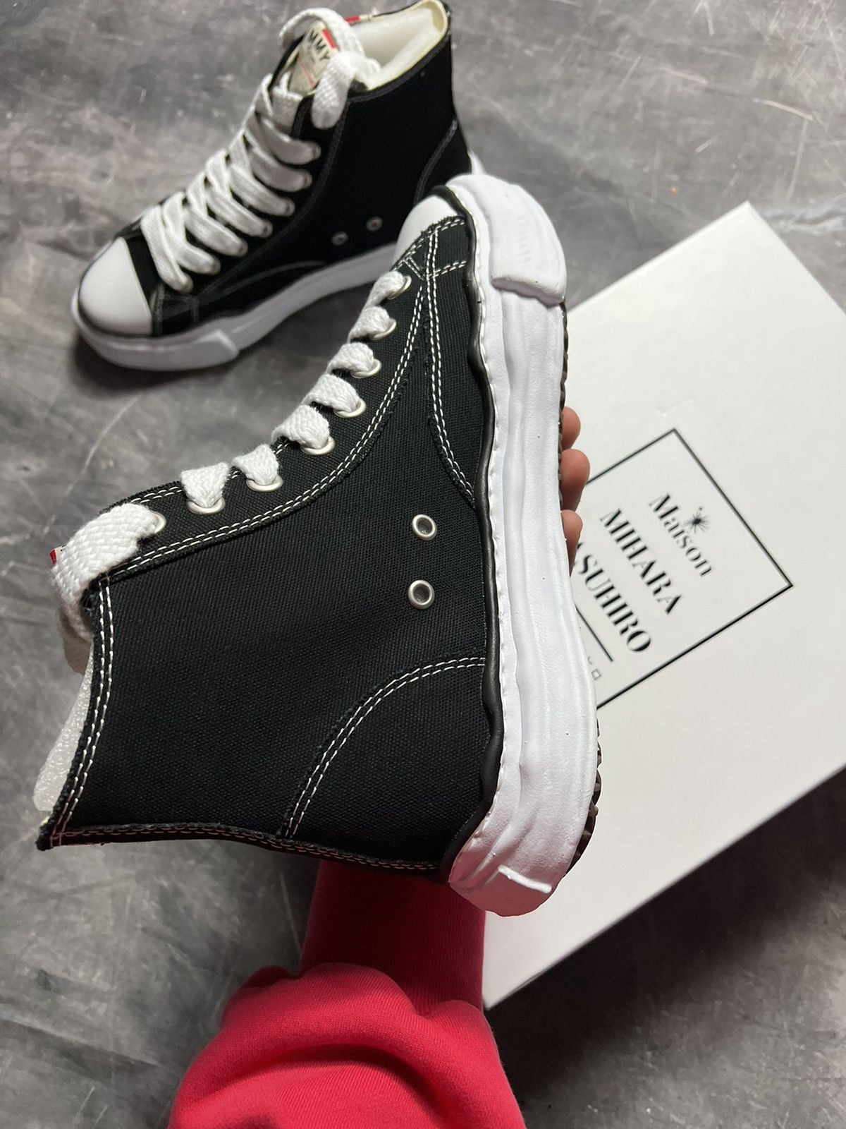 Maison MIHARA YASUHIRO Maison Mihara Yasuhiro OG Sole High Top Black Size US 6 / EU 39 - 5 Thumbnail