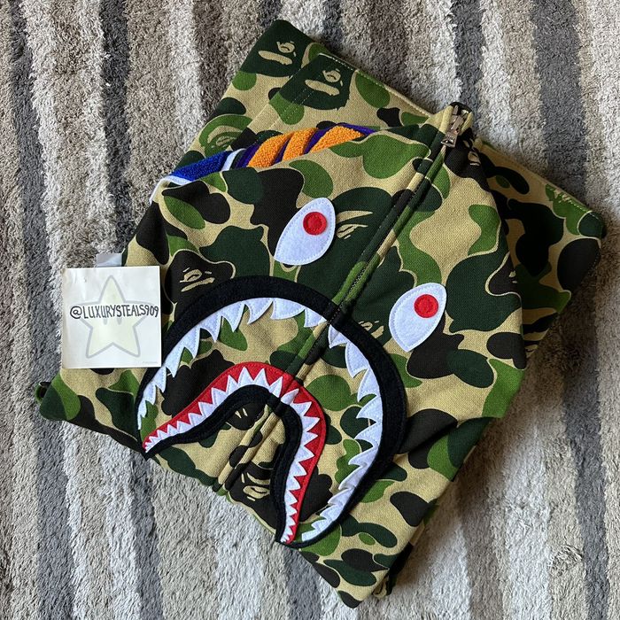 BAPE Giant Shark Full Zip Hoodie Black Men's - FW20 - US