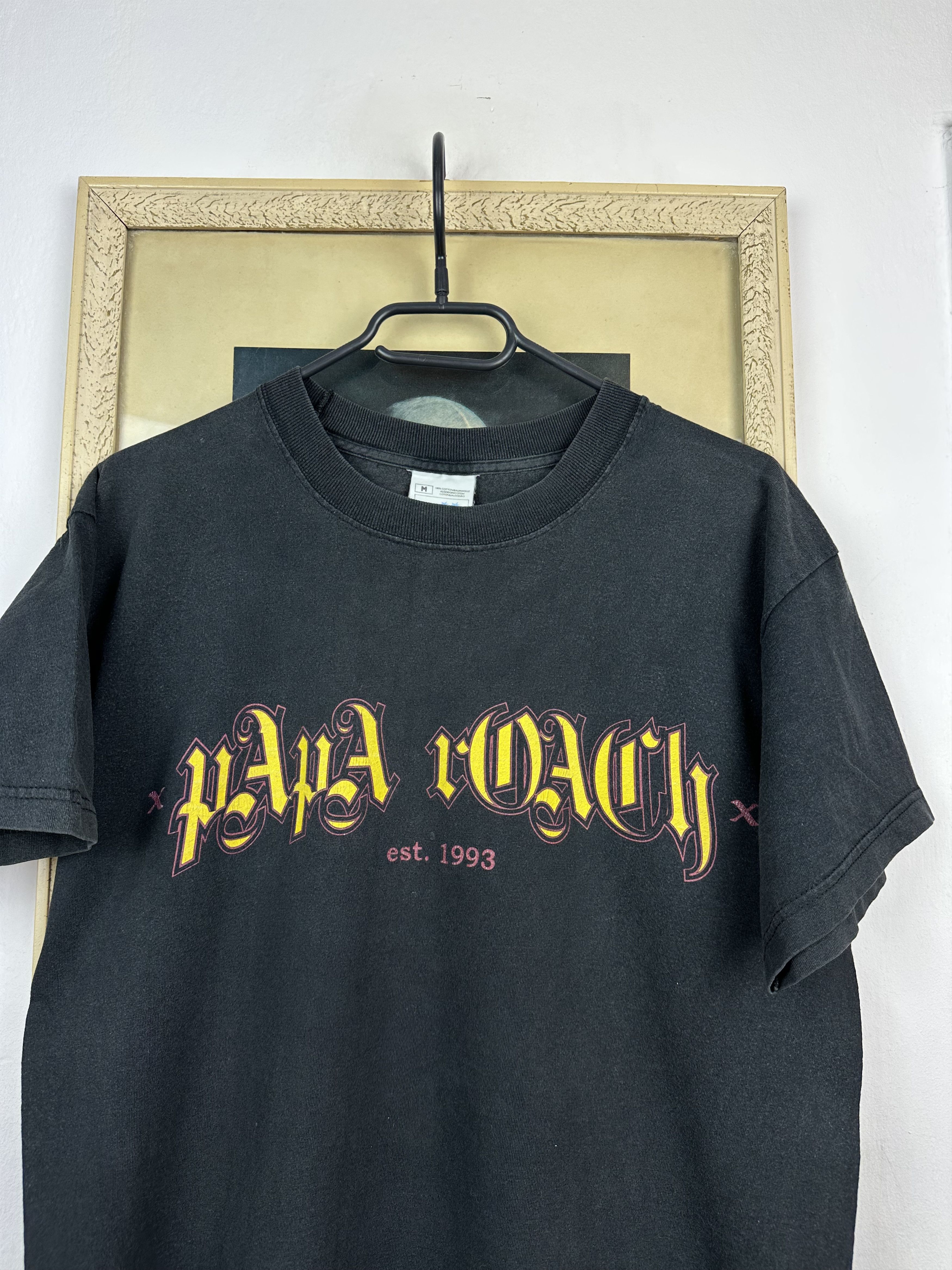 Band Tees × Vintage Vintage Papa Roach Band Tour Tee Shirt Rare Y2K Hype Size US M / EU 48-50 / 2 - 2 Thumbnail