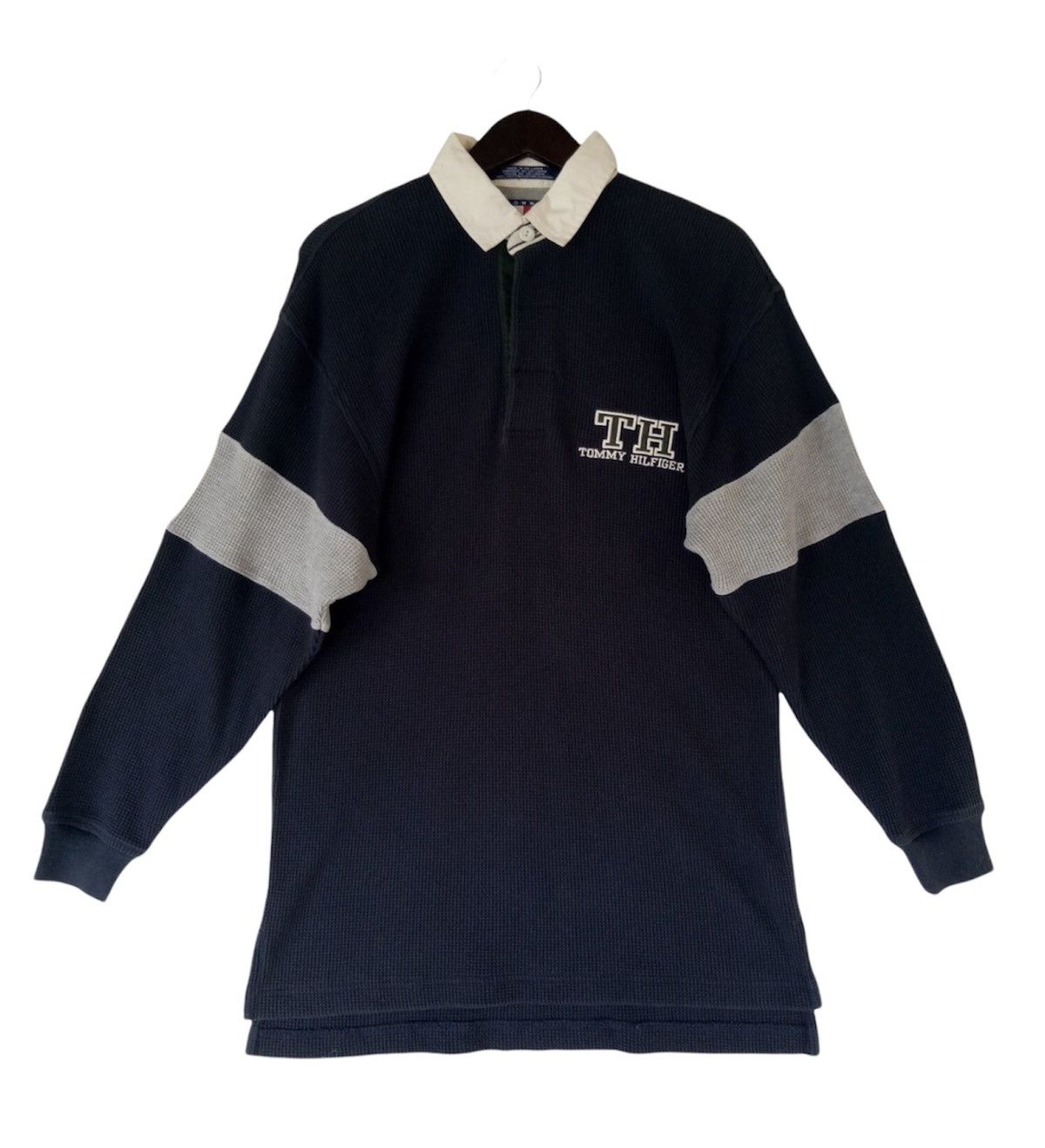 Tommy Hilfiger Vintage TOMMY HILFIGER Longsleeve Athletics Varsity shirt Size US S / EU 44-46 / 1 - 2 Thumbnail