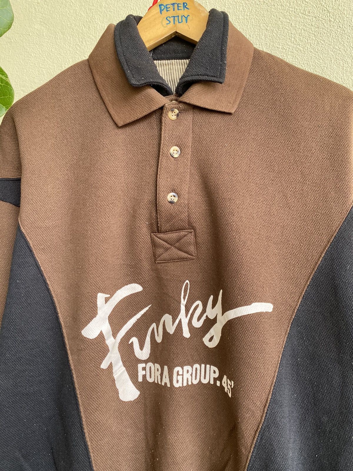 Japanese Brand × Vintage Vintage Funky For A Group 45’ Collar Swater Size US M / EU 48-50 / 2 - 3 Thumbnail