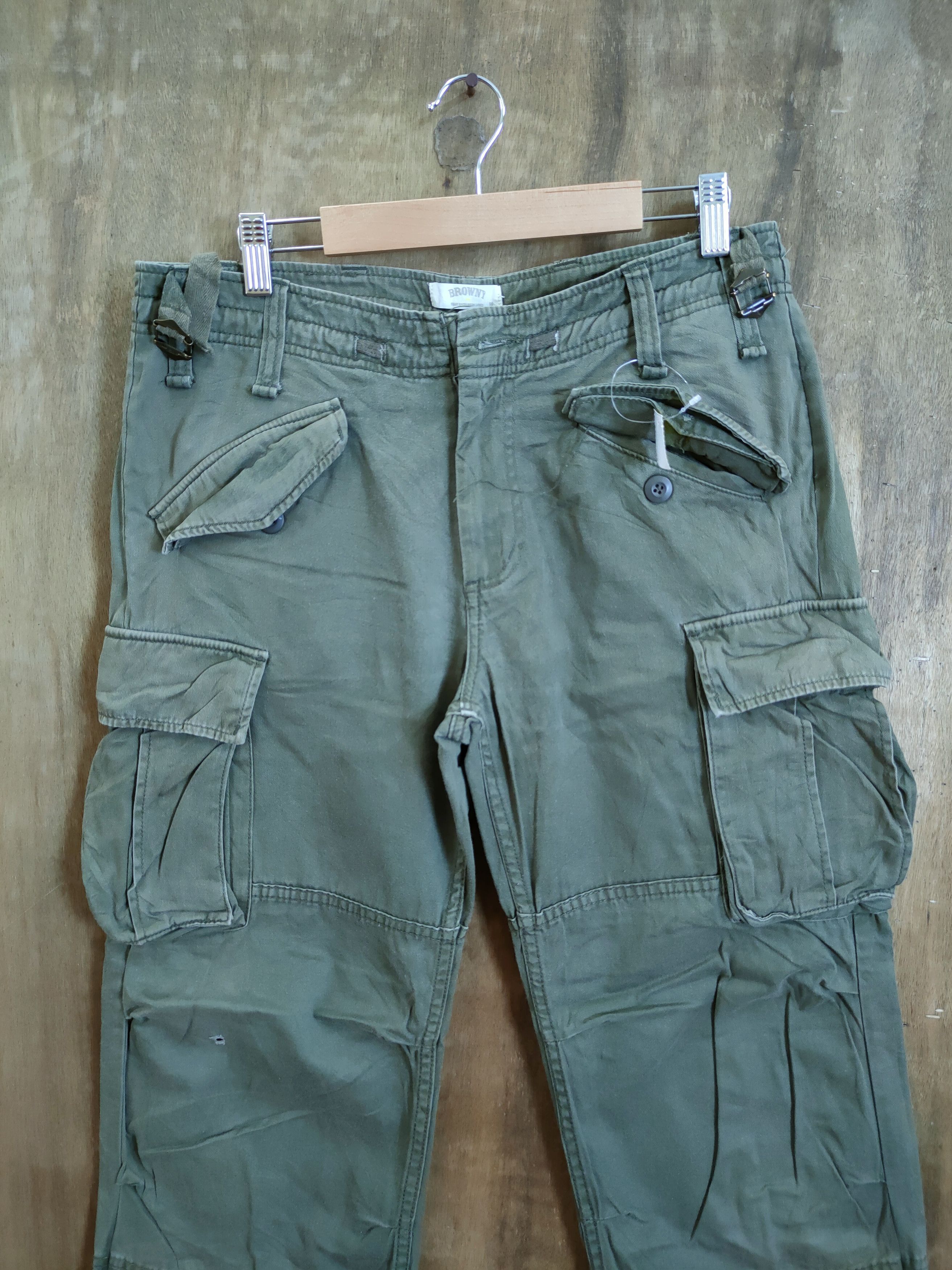Japanese Brand DL Browny japan multipocket tactical cargo pants #46-362 Size US 31 - 3 Thumbnail