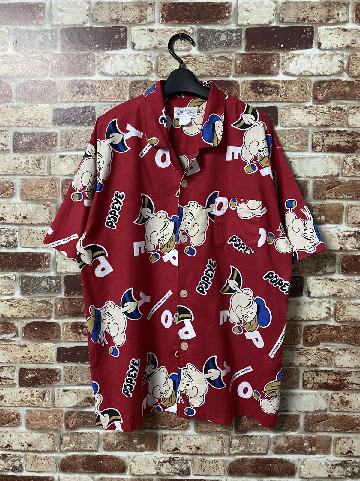 🔥VINTAGE POPEYE FULL PRINT SHIRT NICE STYLE
