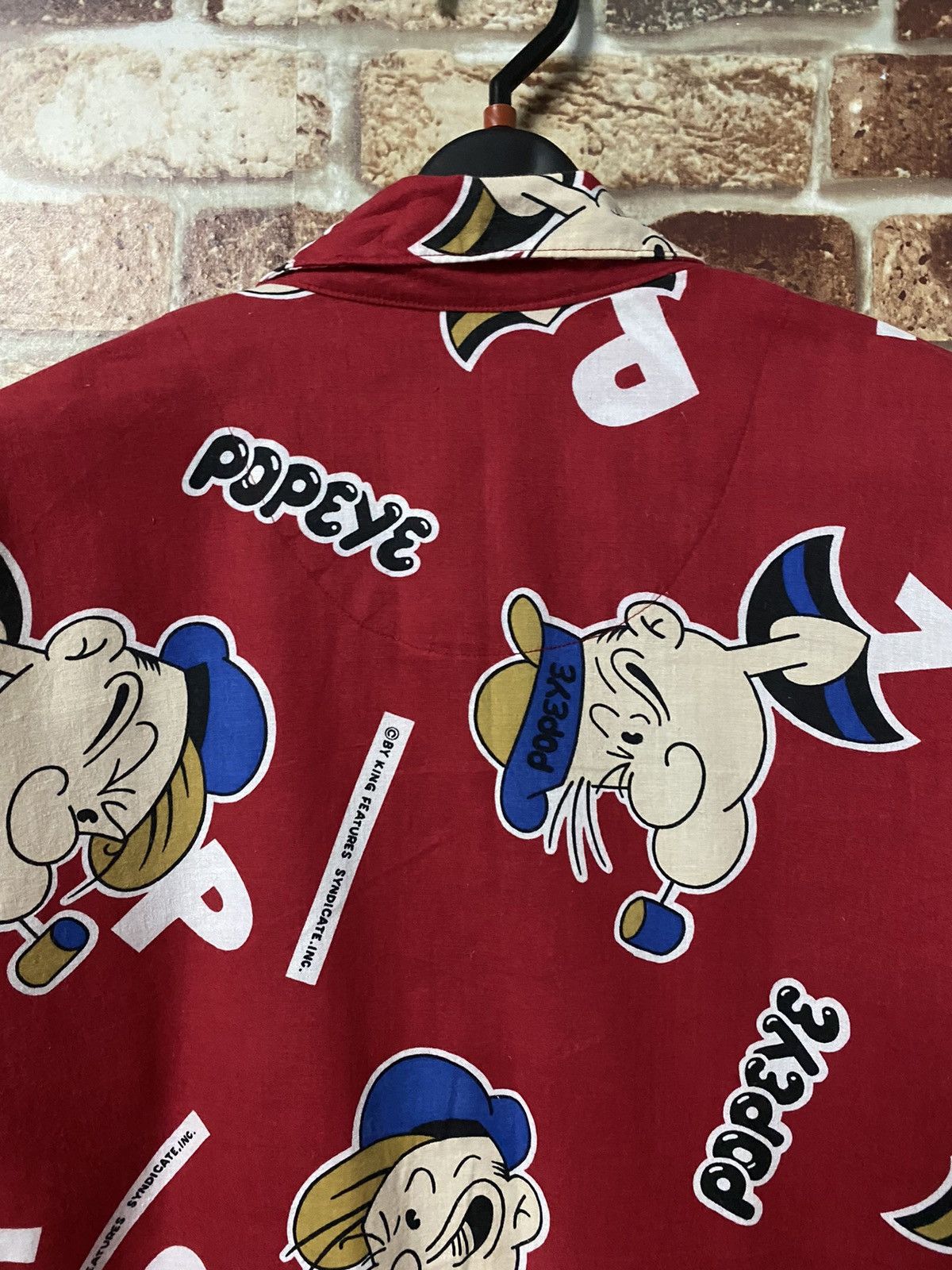 🔥VINTAGE POPEYE FULL PRINT SHIRT NICE STYLE