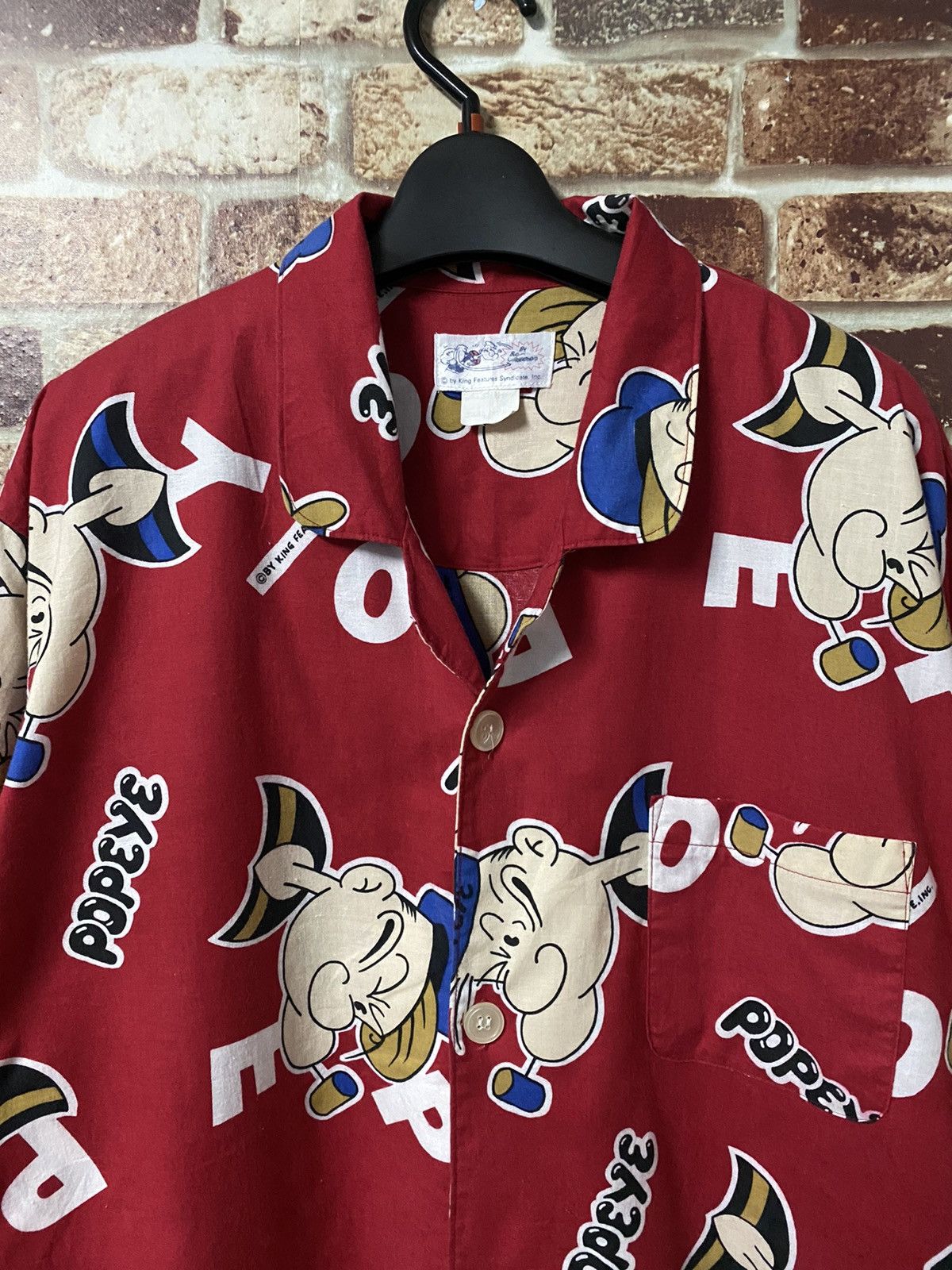 🔥VINTAGE POPEYE FULL PRINT SHIRT NICE STYLE