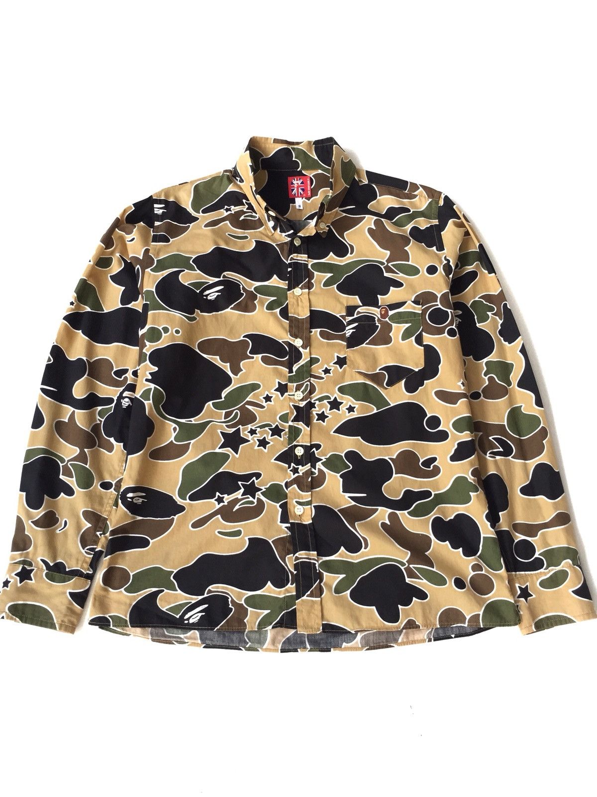Bape Star Camo BD Shirt Size US M / EU 48-50 / 2 - 3 Thumbnail