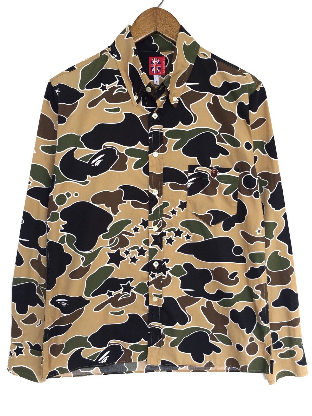 Bape Star Camo BD Shirt Size US M / EU 48-50 / 2 - 5 Thumbnail