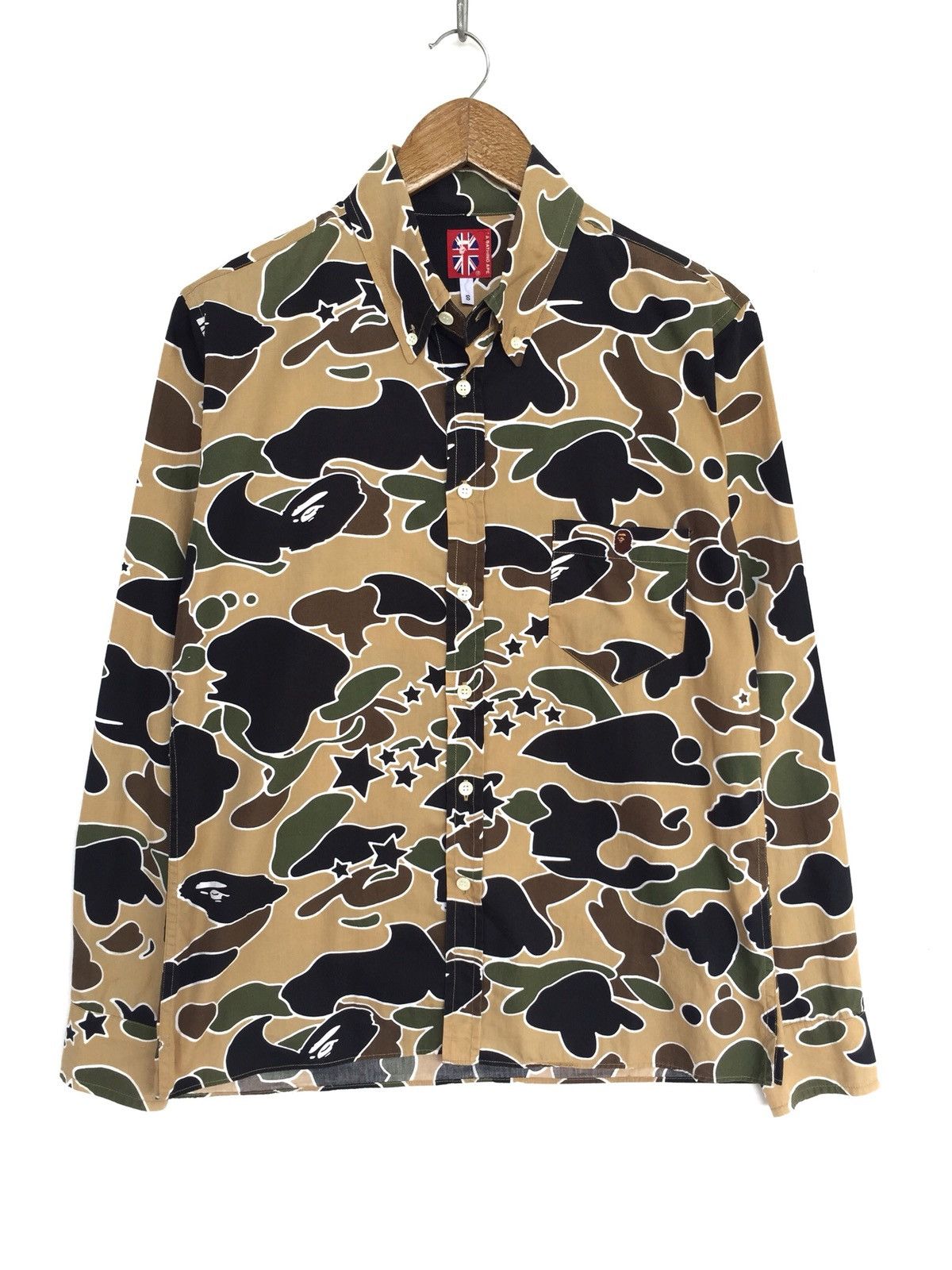 Bape Star Camo BD Shirt Size US M / EU 48-50 / 2 - 1 Thumbnail