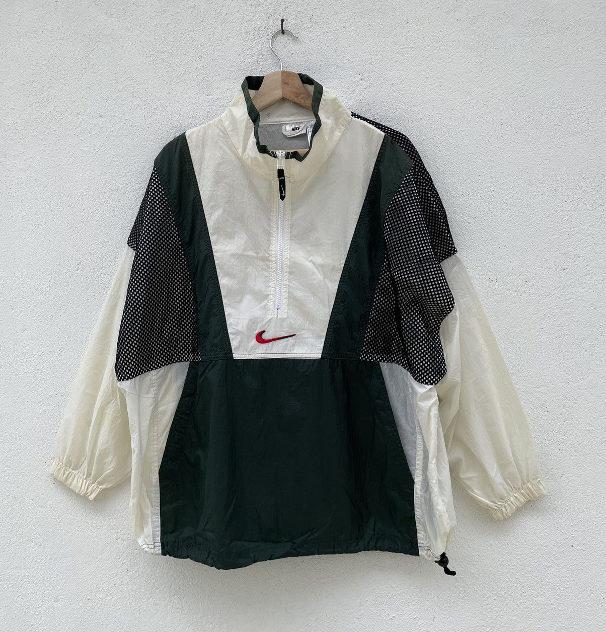 Nike Vintage 90s Nike Swoosh Big Logo Windbreaker Jacket Size US L / EU 52-54 / 3 - 2 Thumbnail