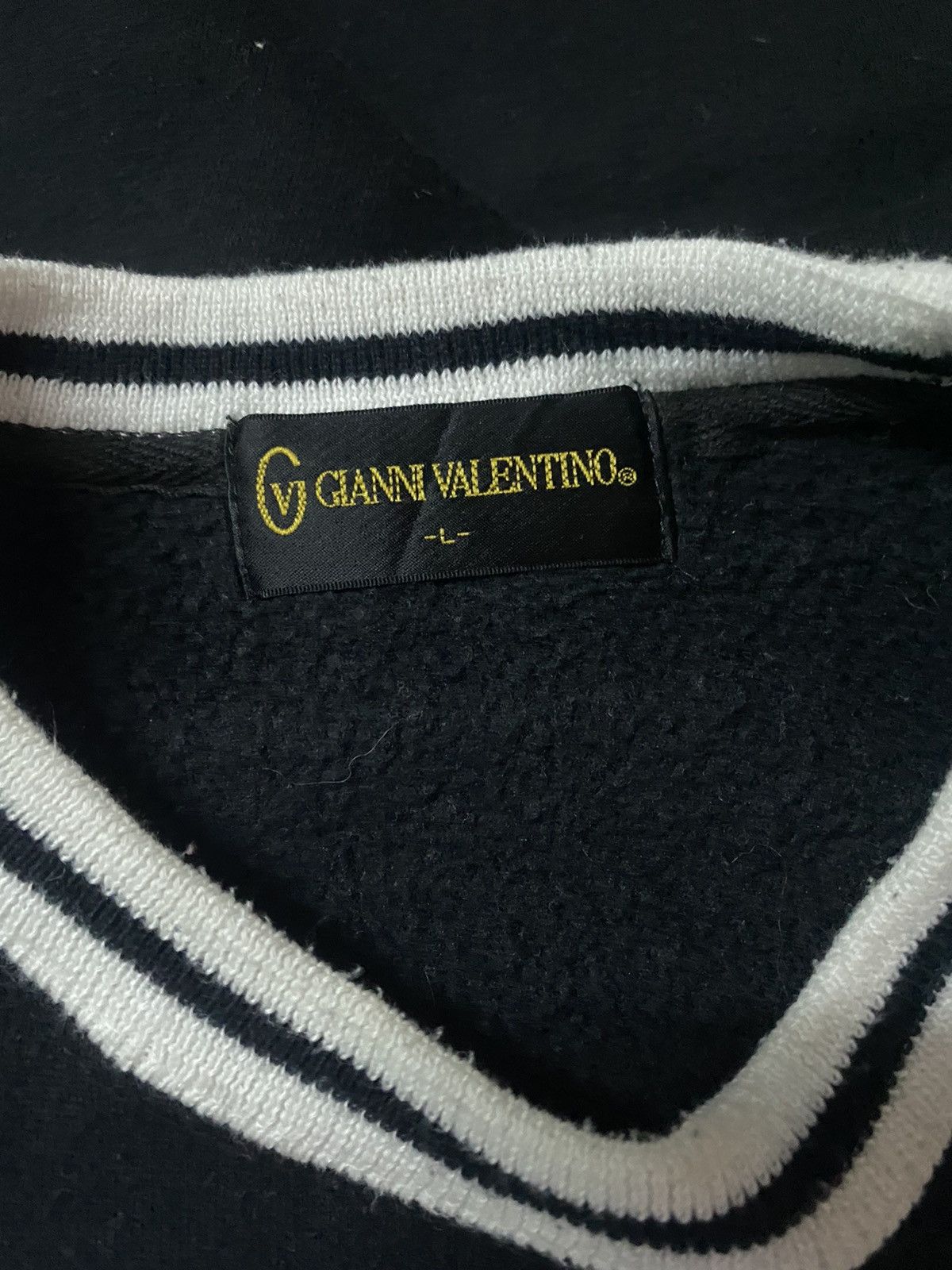 Valentino × Vintage GK130 VTG GIANNI VALENTINO ITALY EMBROIDEREY LOGO SWEATER Size US L / EU 52-54 / 3 - 6 Thumbnail