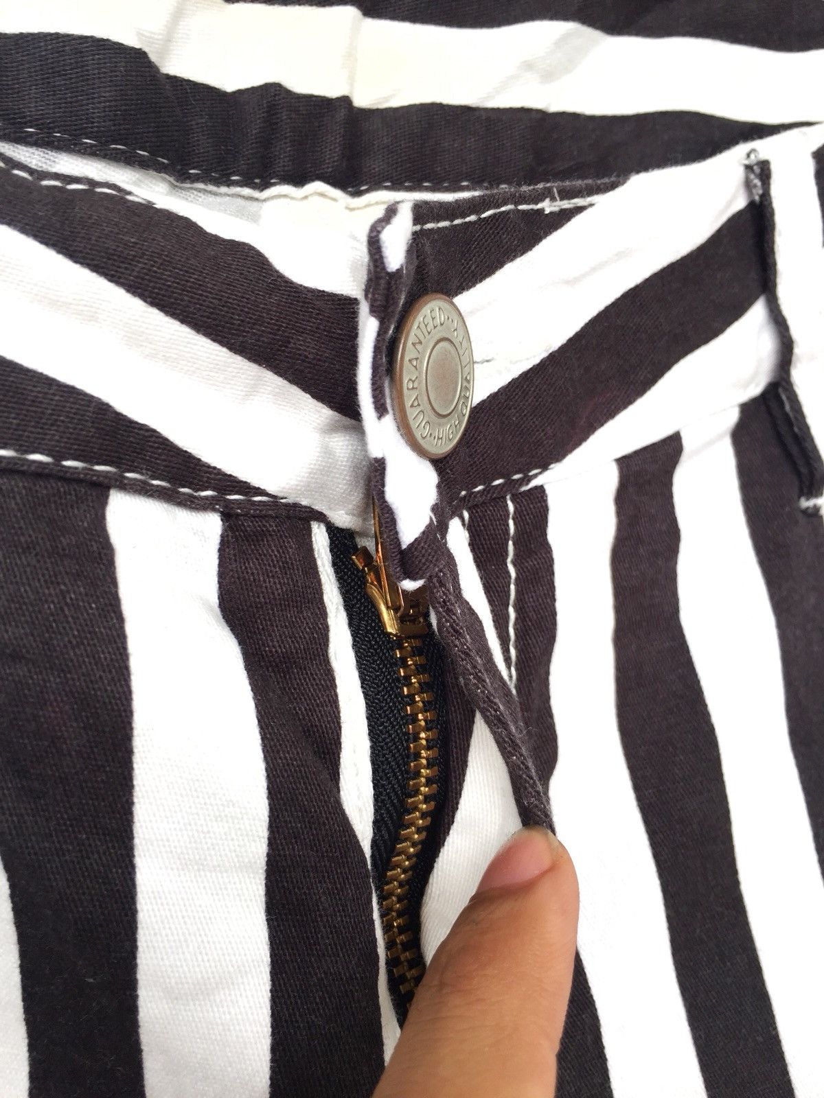 Japanese Brand Urbanity 🇯🇵 Stripe Skinny Fit Saint Lauren Pants Size US 30 / EU 46 - 4 Thumbnail