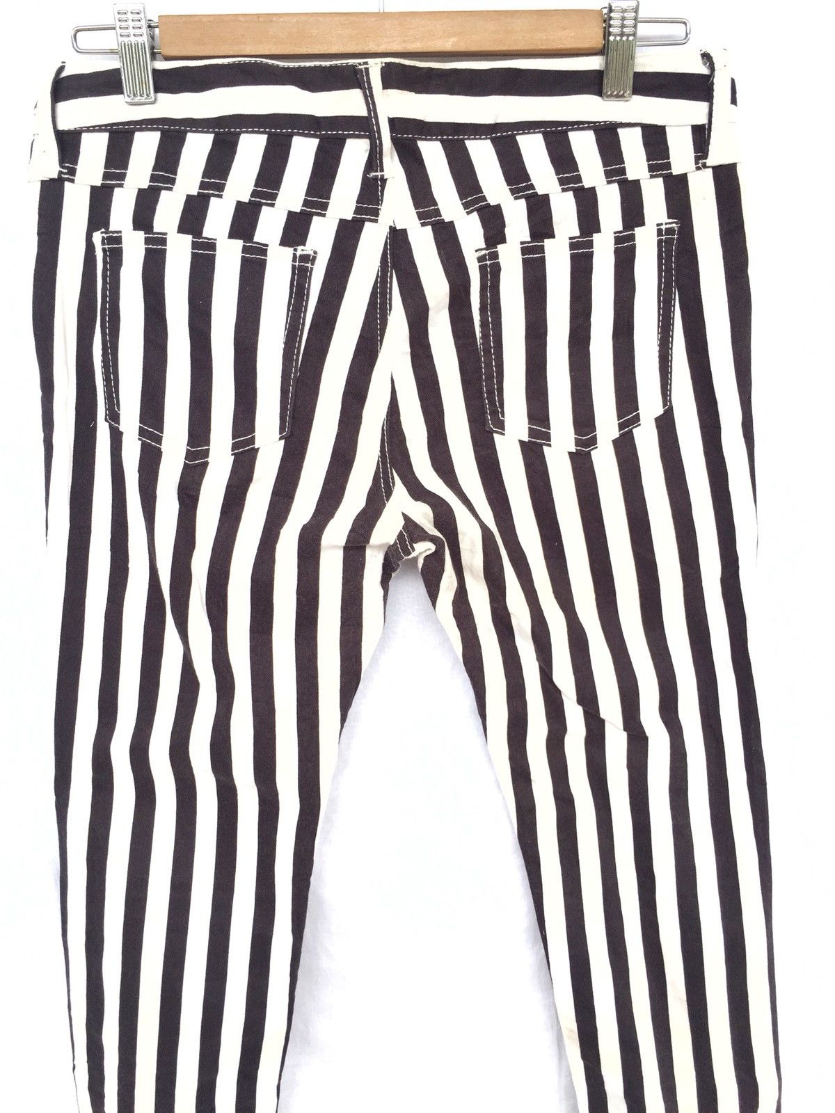 Japanese Brand Urbanity 🇯🇵 Stripe Skinny Fit Saint Lauren Pants Size US 30 / EU 46 - 1 Thumbnail