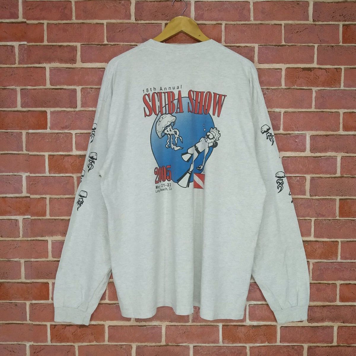 Vintage Long Sleeve 18th Scuba Show Anniversary Shirt