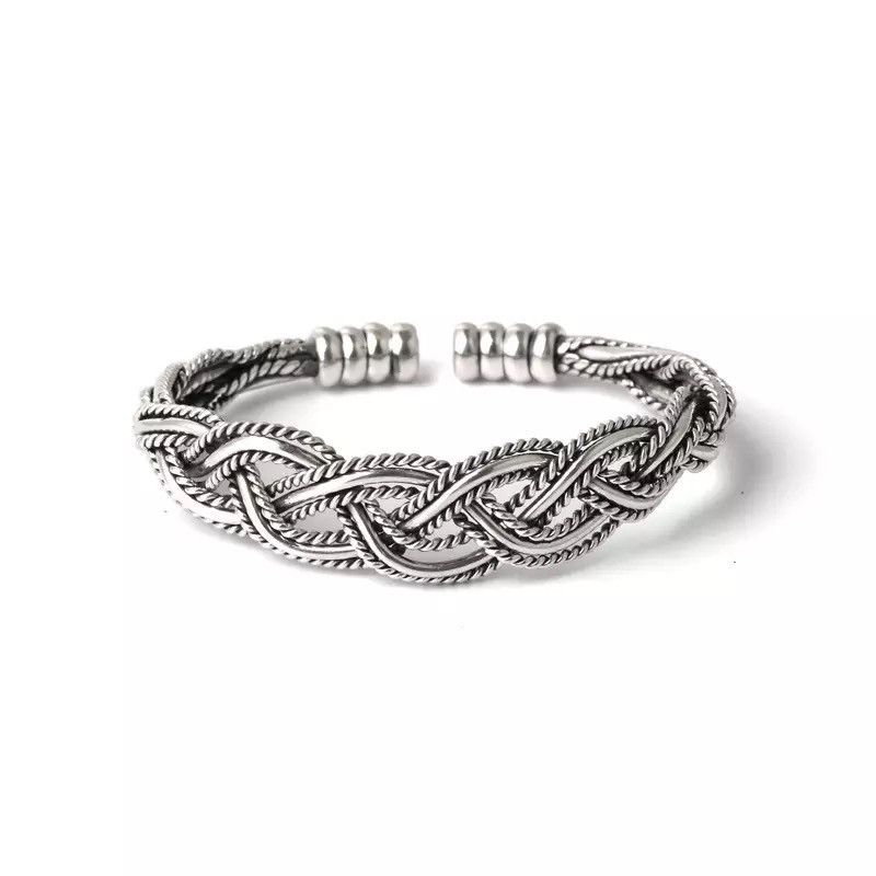 Jewelry Hollow Twist Open Bangles Bracelet Size ONE SIZE - 2 Thumbnail