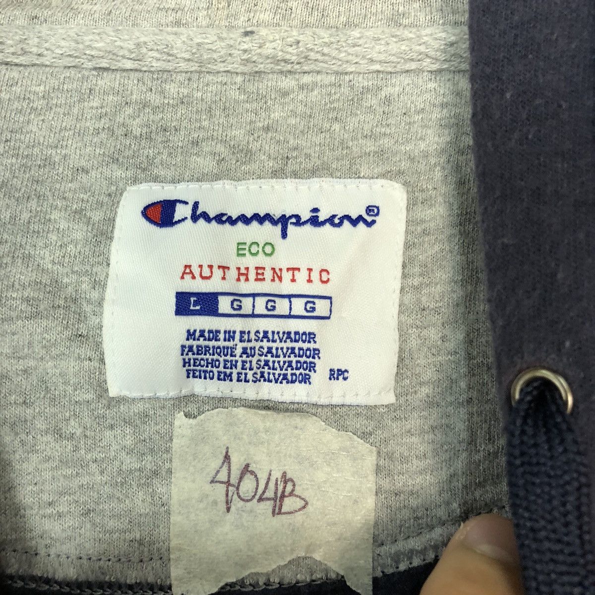 Champion Champion eco vintage Dark Blue Hoodies sweater #404B Size US L / EU 52-54 / 3 - 10 Thumbnail