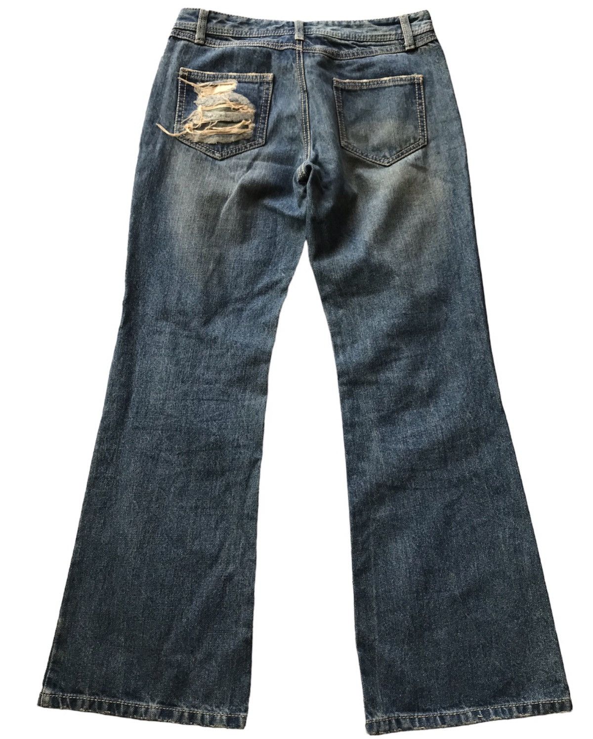 Japanese Brand Flare Distressed Japanese Brand John Pionir Jeans Size US 31 - 3 Thumbnail
