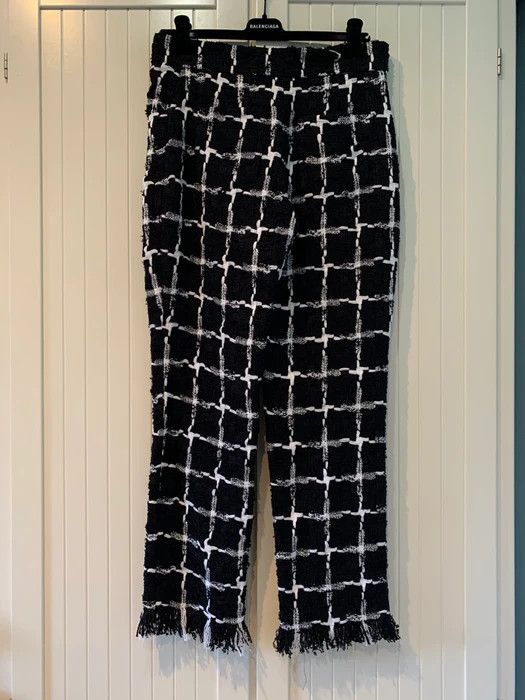 Balmain SS'18 Pants in Frayed Checked Tweed Size 30" / US 8 / IT 44 - 5 Thumbnail