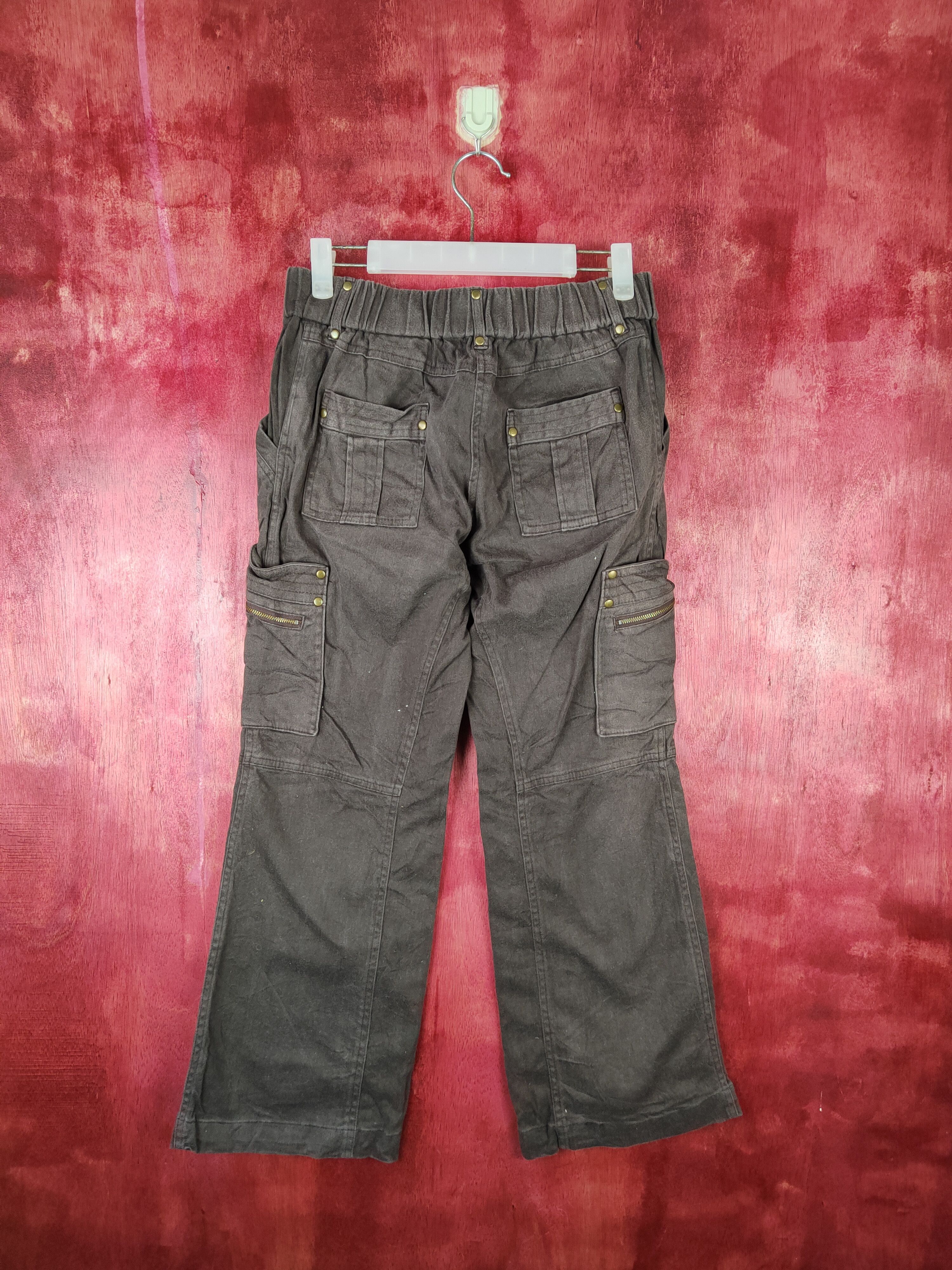 Japanese Brand DL Le Mieux Dark Multi Pocket Tactical Cargo Pants #S482 Size 28" / US 6 / IT 42 - 7 Thumbnail