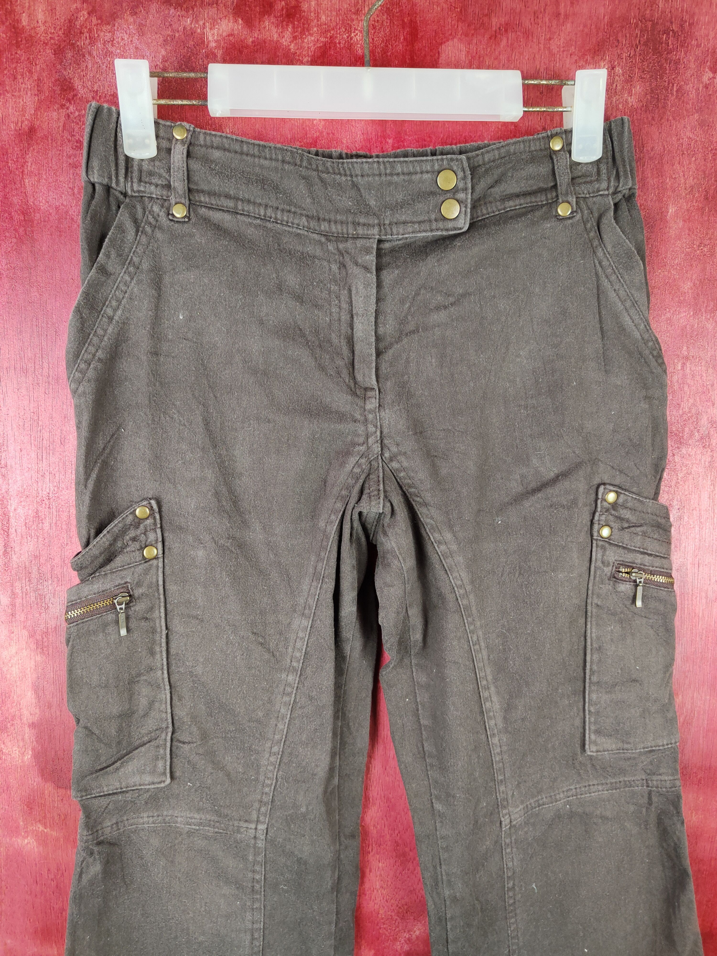 Japanese Brand DL Le Mieux Dark Multi Pocket Tactical Cargo Pants #S482 Size 28" / US 6 / IT 42 - 2 Thumbnail