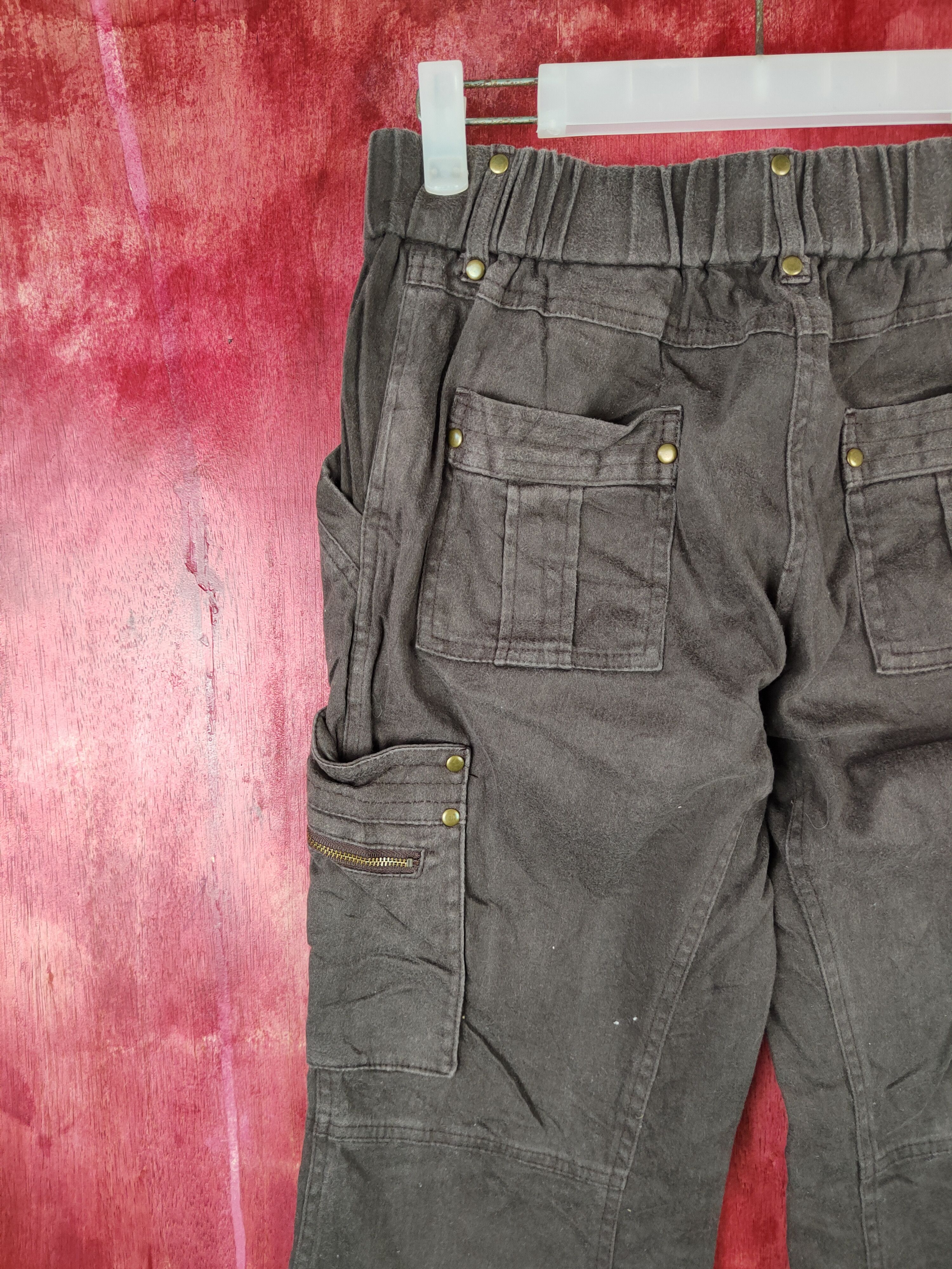 Japanese Brand DL Le Mieux Dark Multi Pocket Tactical Cargo Pants #S482 Size 28" / US 6 / IT 42 - 8 Thumbnail