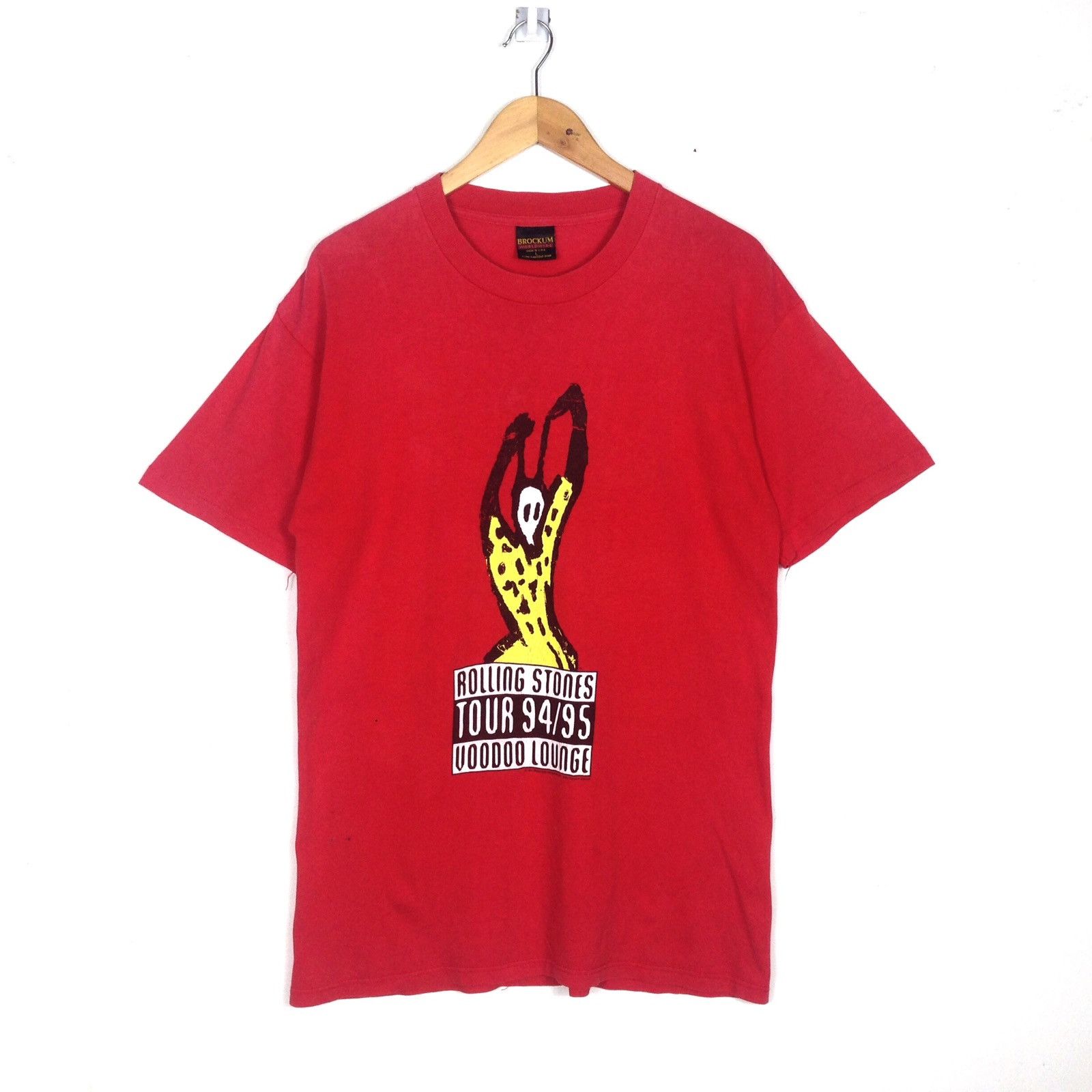 image of Band Tees x Tour Tee Vintage Band Rolling Stones American Rock Band Promo Music in Red (Size Large)