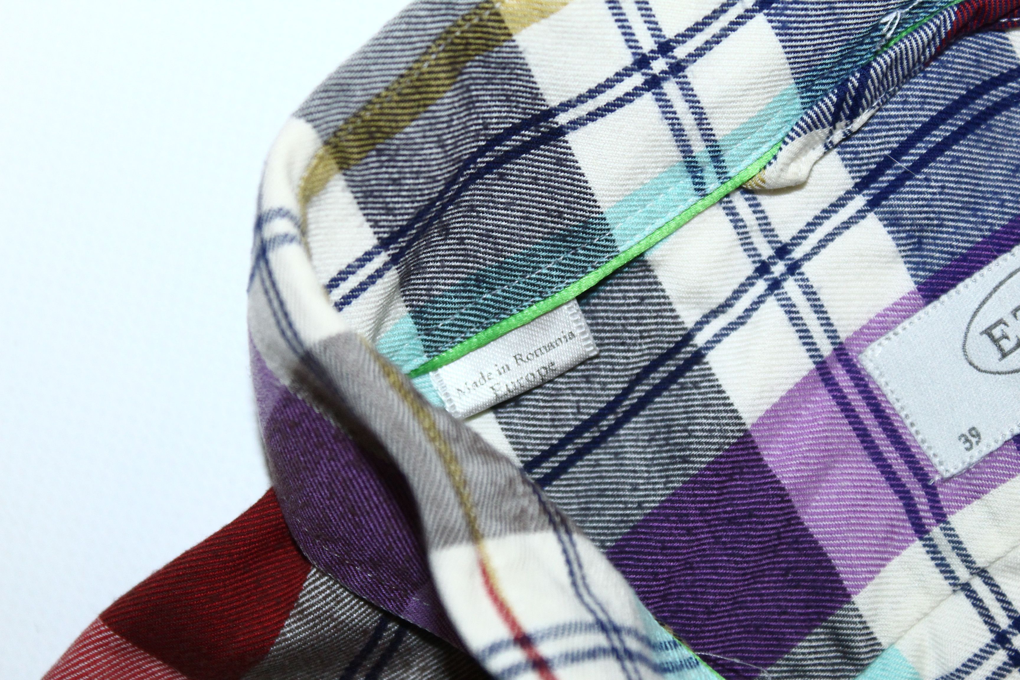 Eton Eton of Sweden Casual Plaid Flannel Slim Fit Shirt Size US M / EU 48-50 / 2 - 6 Thumbnail