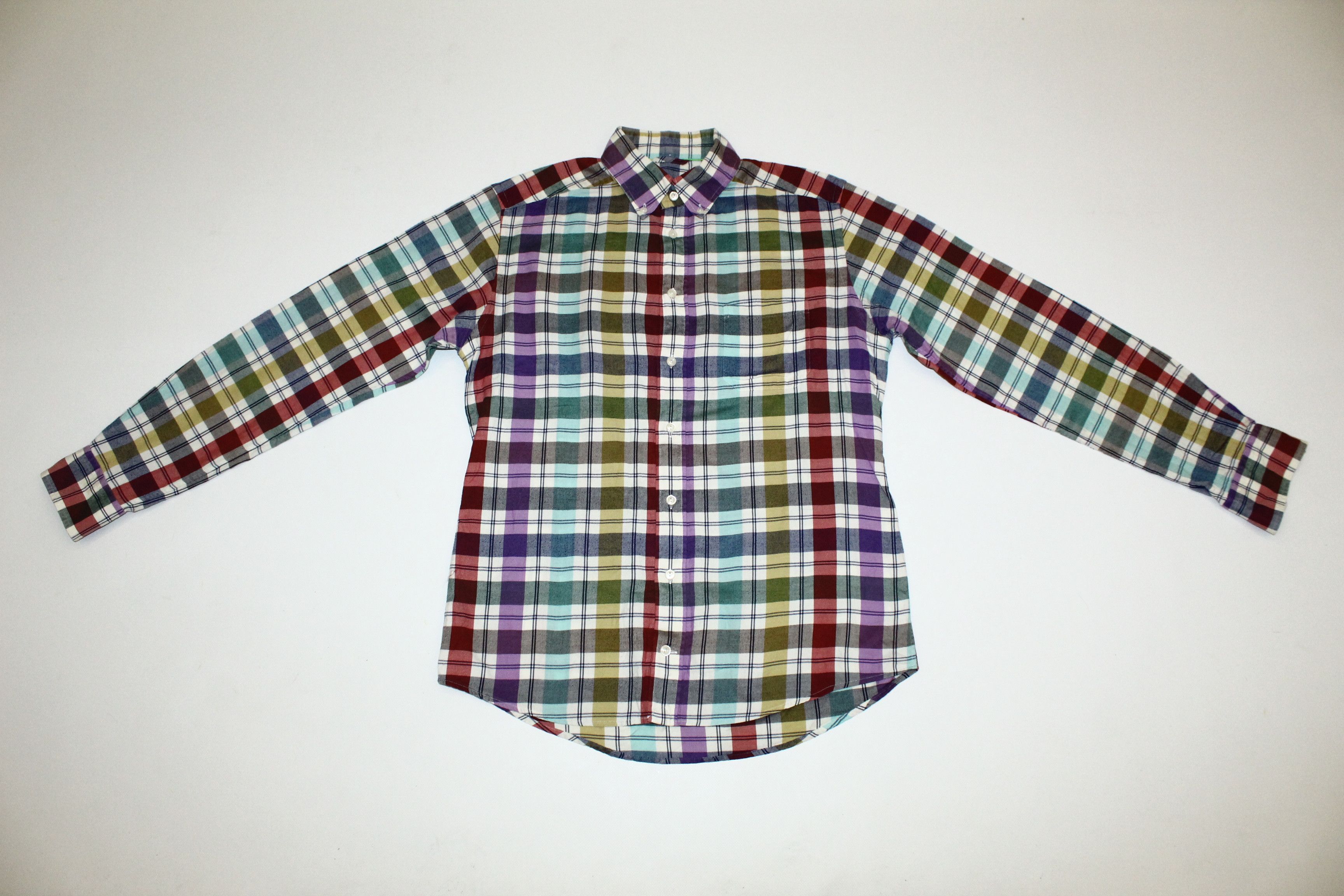 Eton Eton of Sweden Casual Plaid Flannel Slim Fit Shirt Size US M / EU 48-50 / 2 - 2 Thumbnail