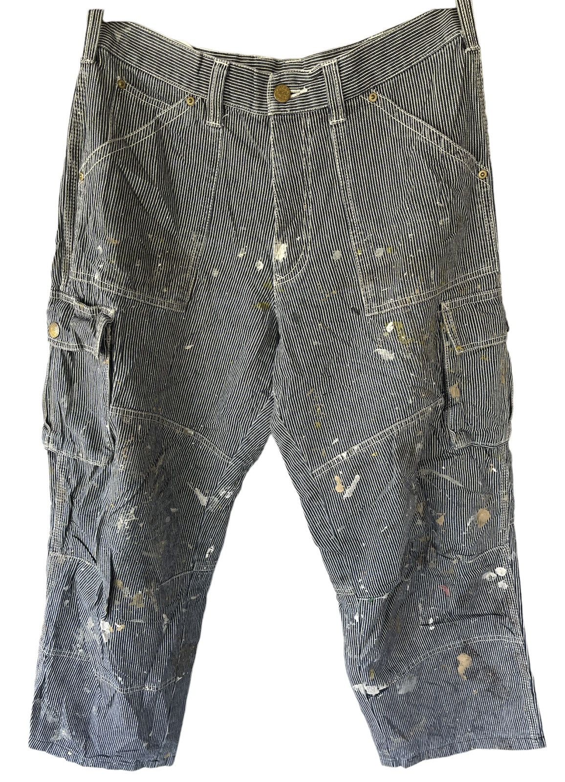 image of Vintage Dog Man Cropper Pants Cargo in Blue, Men's (Size 30)