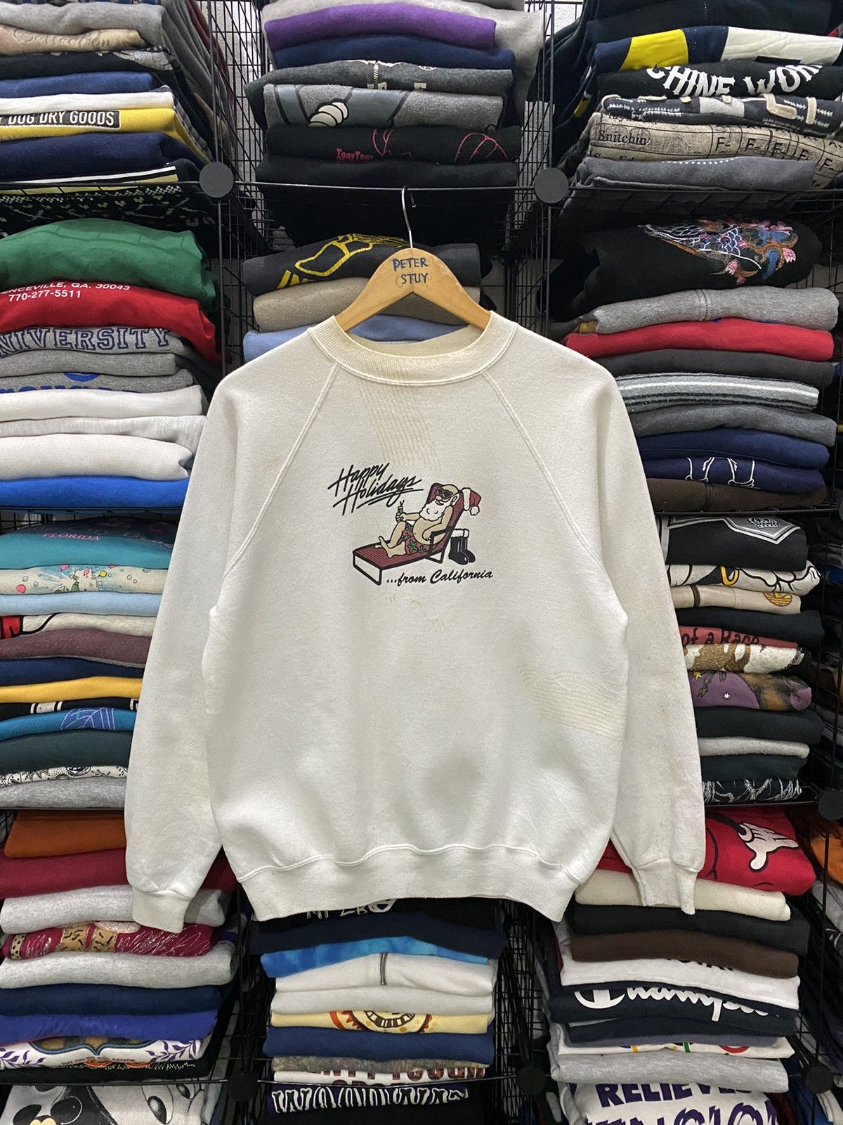Vintage VINTAGE HAPPY HOLIDAYS SWEATER Size US M / EU 48-50 / 2 - 1 Thumbnail