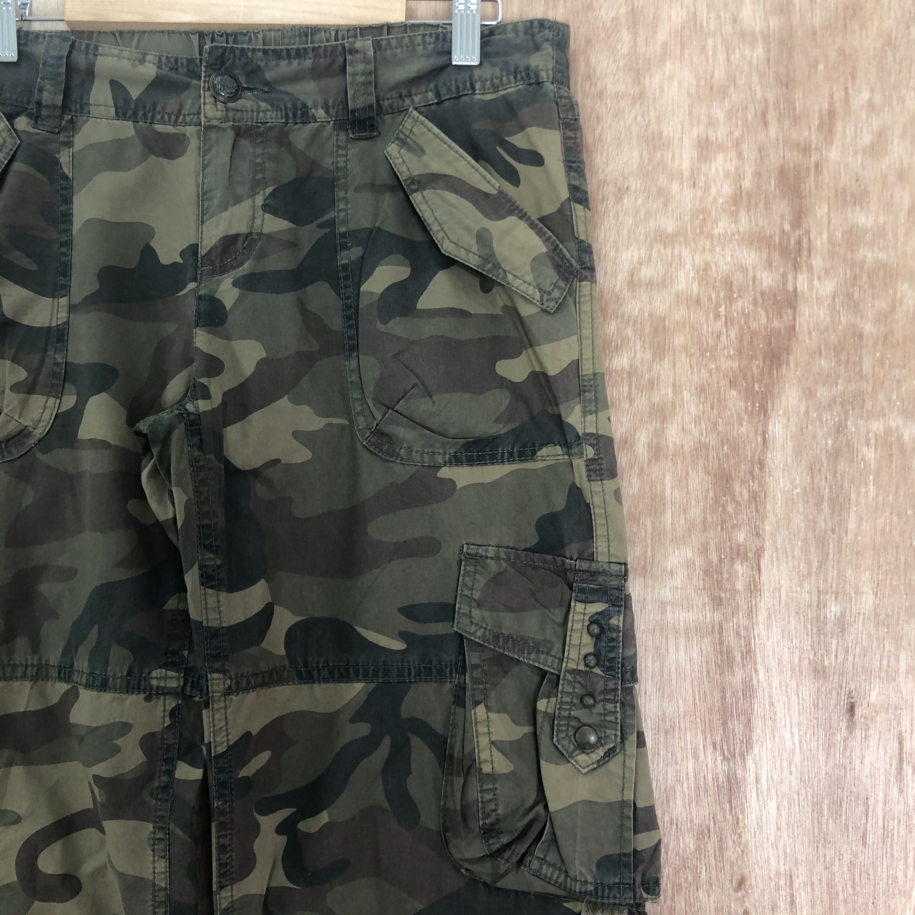 Japanese Brand DL *Sohy Gal Camo Multipocket Tactical Cargo Pants #W247 Size US 27 - 3 Thumbnail