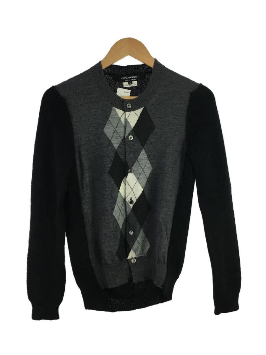 image of Comme Des Garcons x Junya Watanabe Aw12 Hybrid Argyle Mohair Knit Sweater in Black (Size Medium)