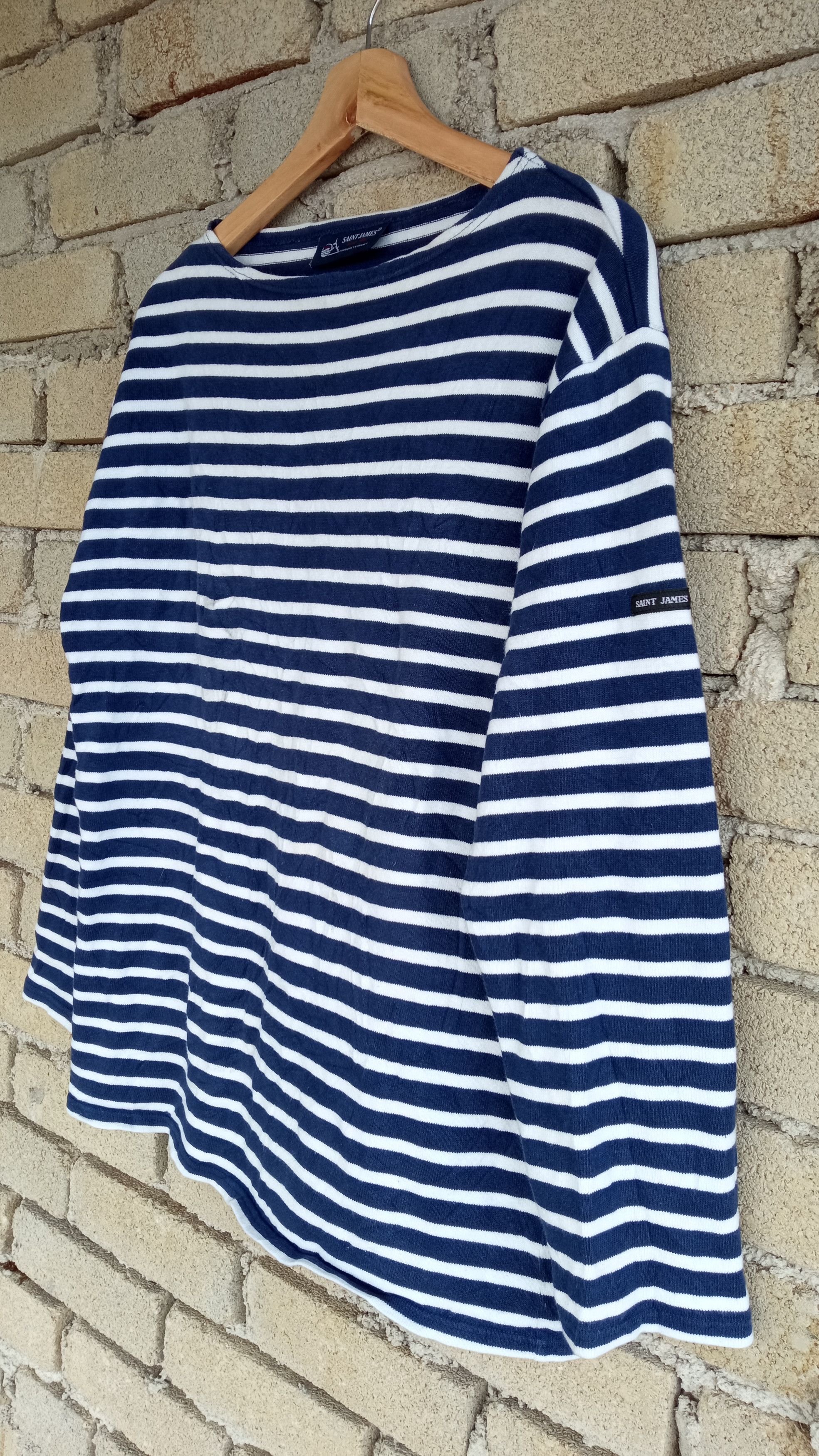 Orcival × Saint James 🔥🔥Saint James Border Striped LS T-Shirt Size US M / EU 48-50 / 2 - 6 Thumbnail