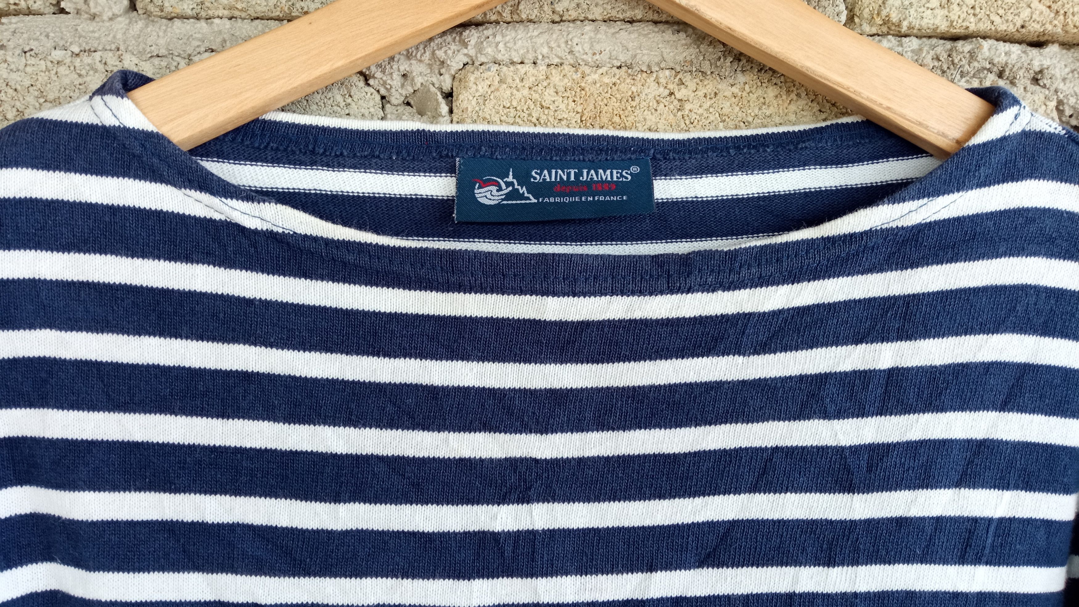 Orcival × Saint James 🔥🔥Saint James Border Striped LS T-Shirt Size US M / EU 48-50 / 2 - 10 Thumbnail
