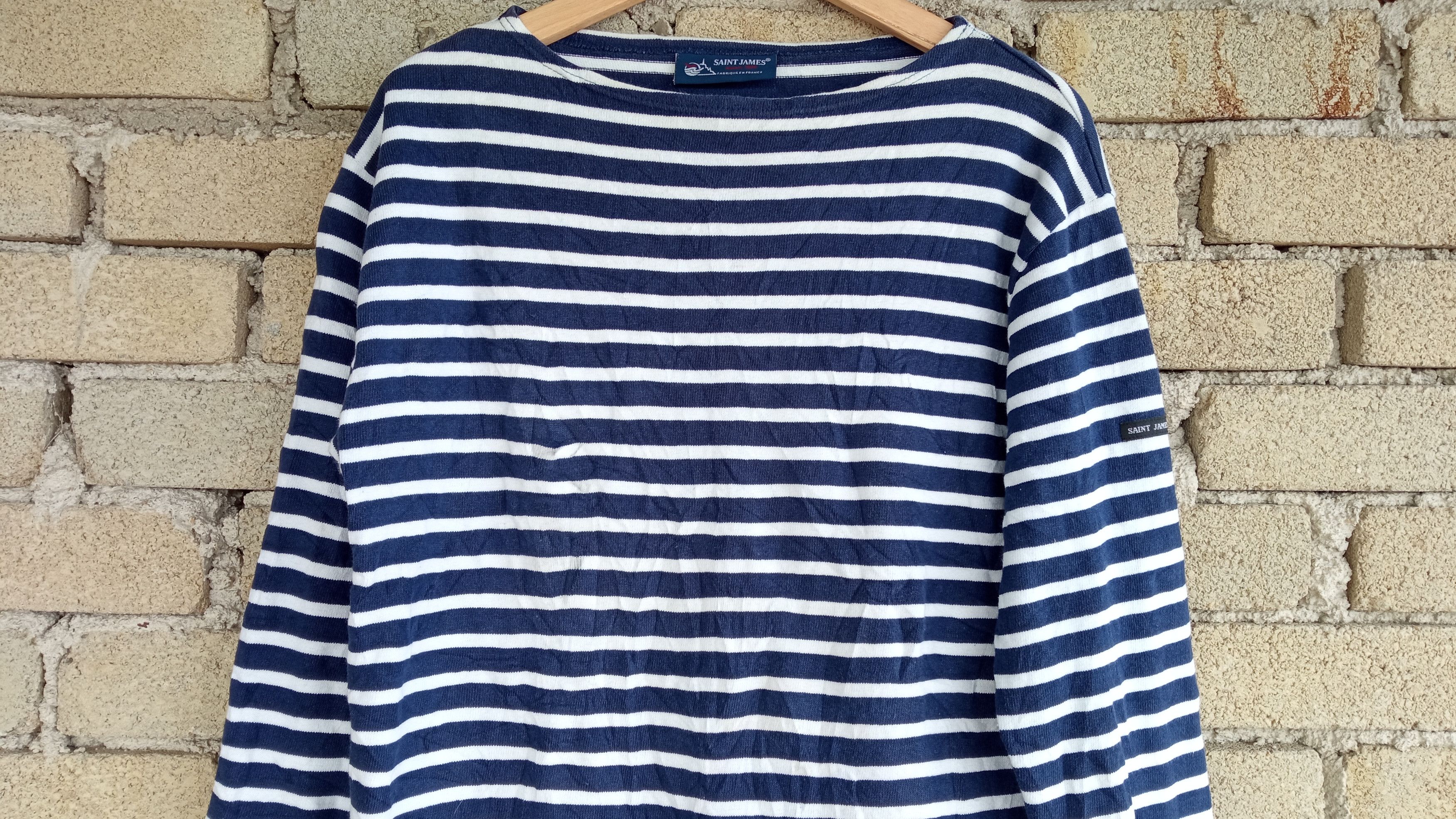 Orcival × Saint James 🔥🔥Saint James Border Striped LS T-Shirt Size US M / EU 48-50 / 2 - 8 Thumbnail