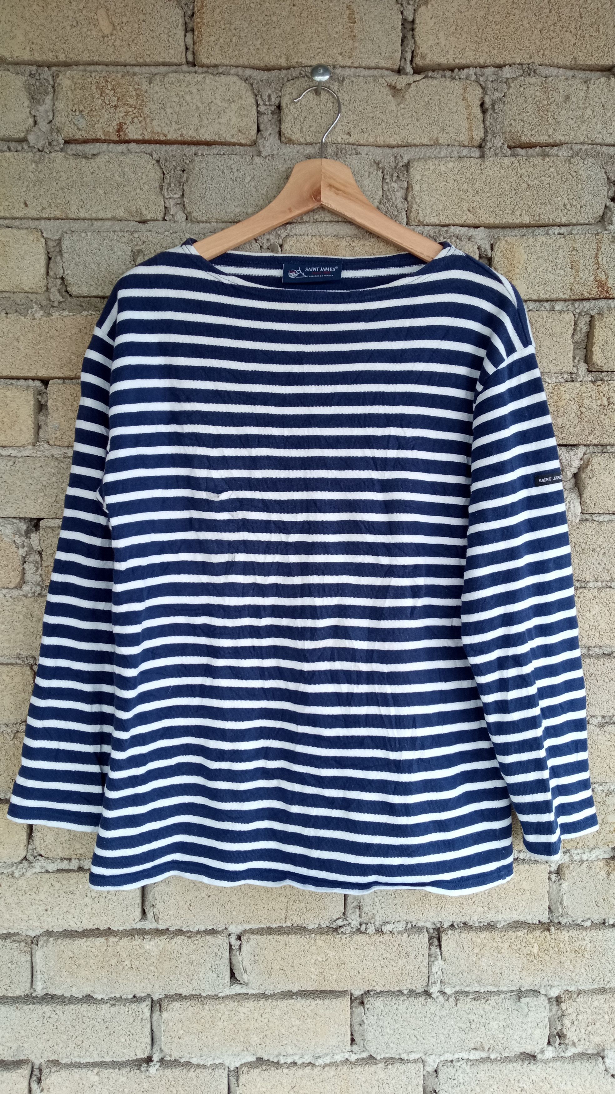 Orcival × Saint James 🔥🔥Saint James Border Striped LS T-Shirt Size US M / EU 48-50 / 2 - 4 Thumbnail