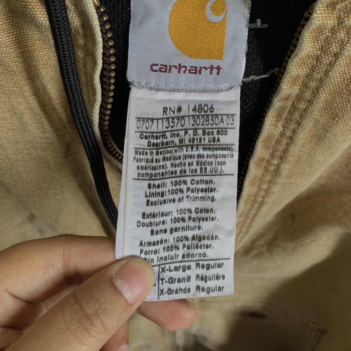 Carhartt × Vintage Vintage Carhartt Distressed Jacket Custom Skeleton Paint Size US XL / EU 56 / 4 - 5 Thumbnail