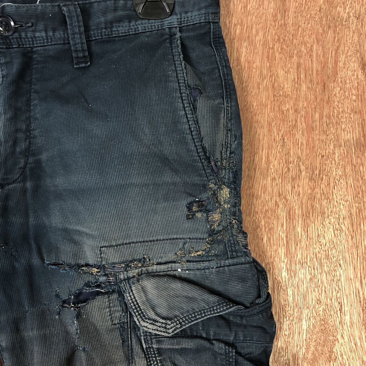 Japanese Brand DLL Japan Blue distressed Multipocket Cargo pants #c1117 Size US 30 / EU 46 - 9 Thumbnail