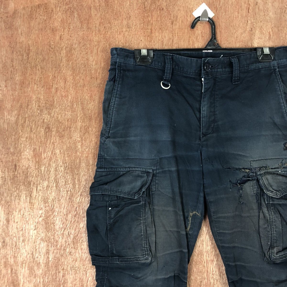 Japanese Brand DLL Japan Blue distressed Multipocket Cargo pants #c1117 Size US 30 / EU 46 - 6 Thumbnail