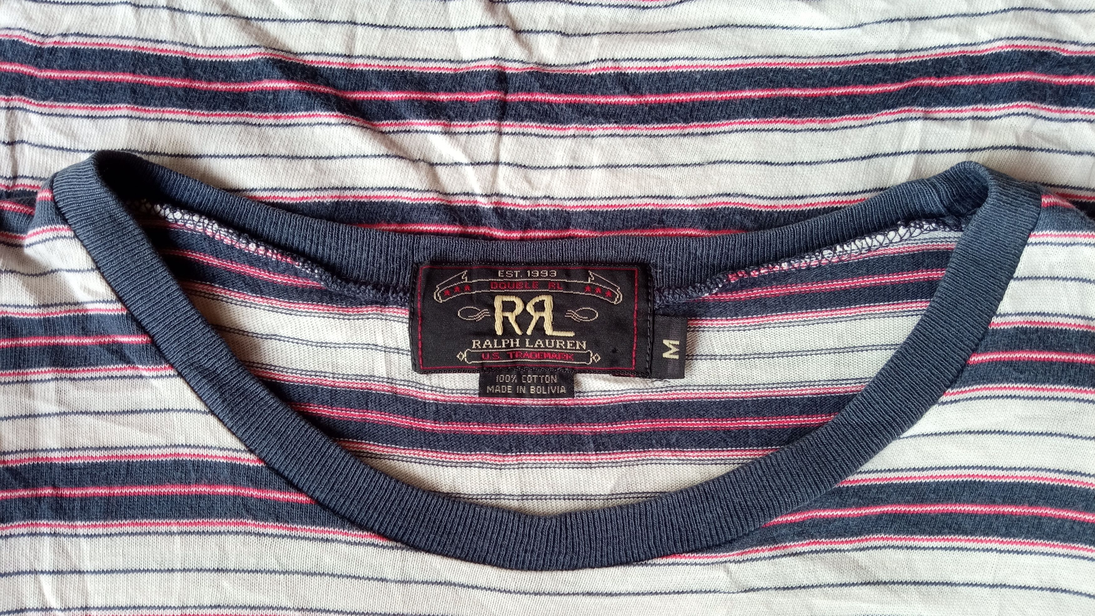 RRL Ralph Lauren × Ralph Lauren 🔥🔥RRL Ralph Lauren Border Striped T-Shirt Size US M / EU 48-50 / 2 - 14 Thumbnail